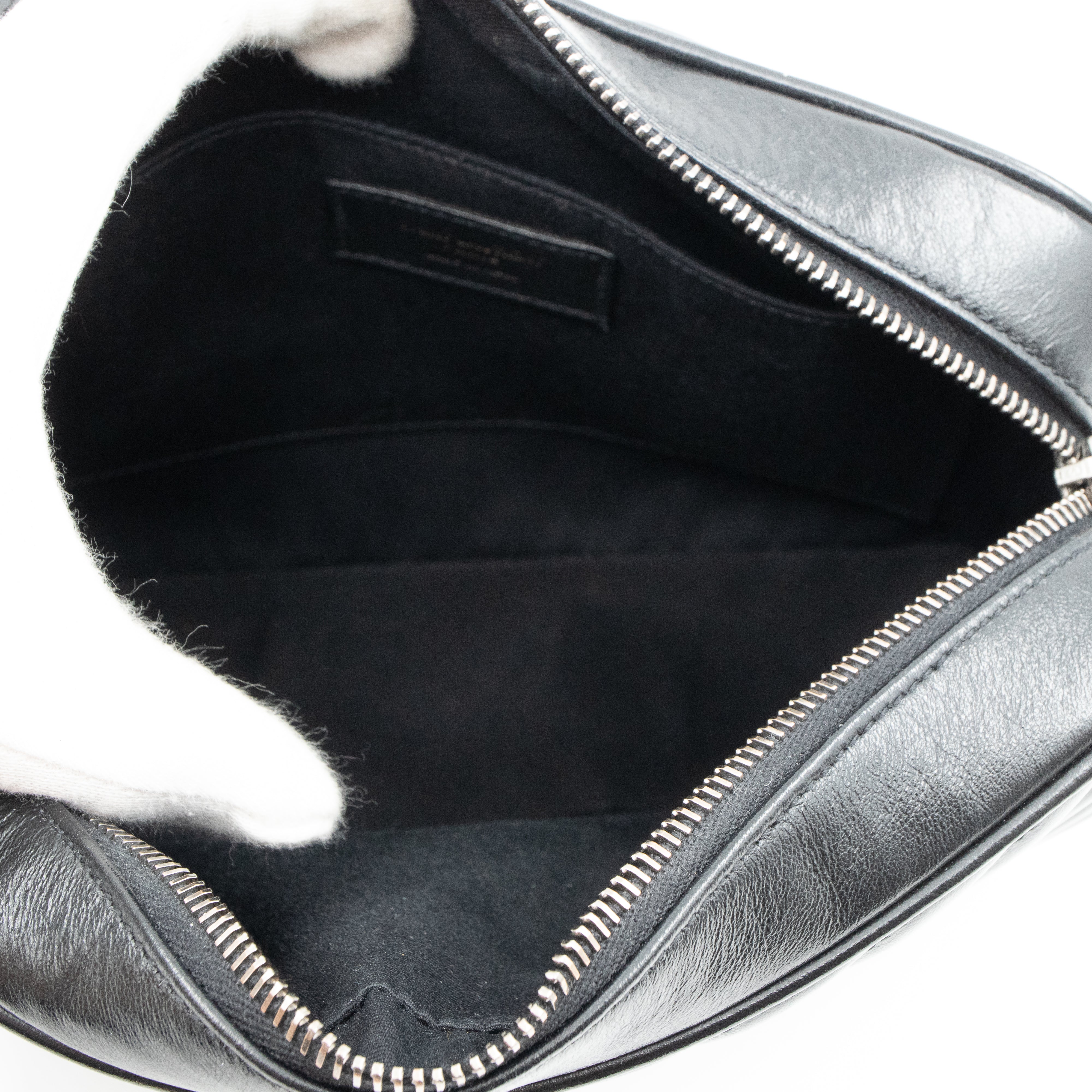 Monogram Lou Medium Crossbody Black Leather