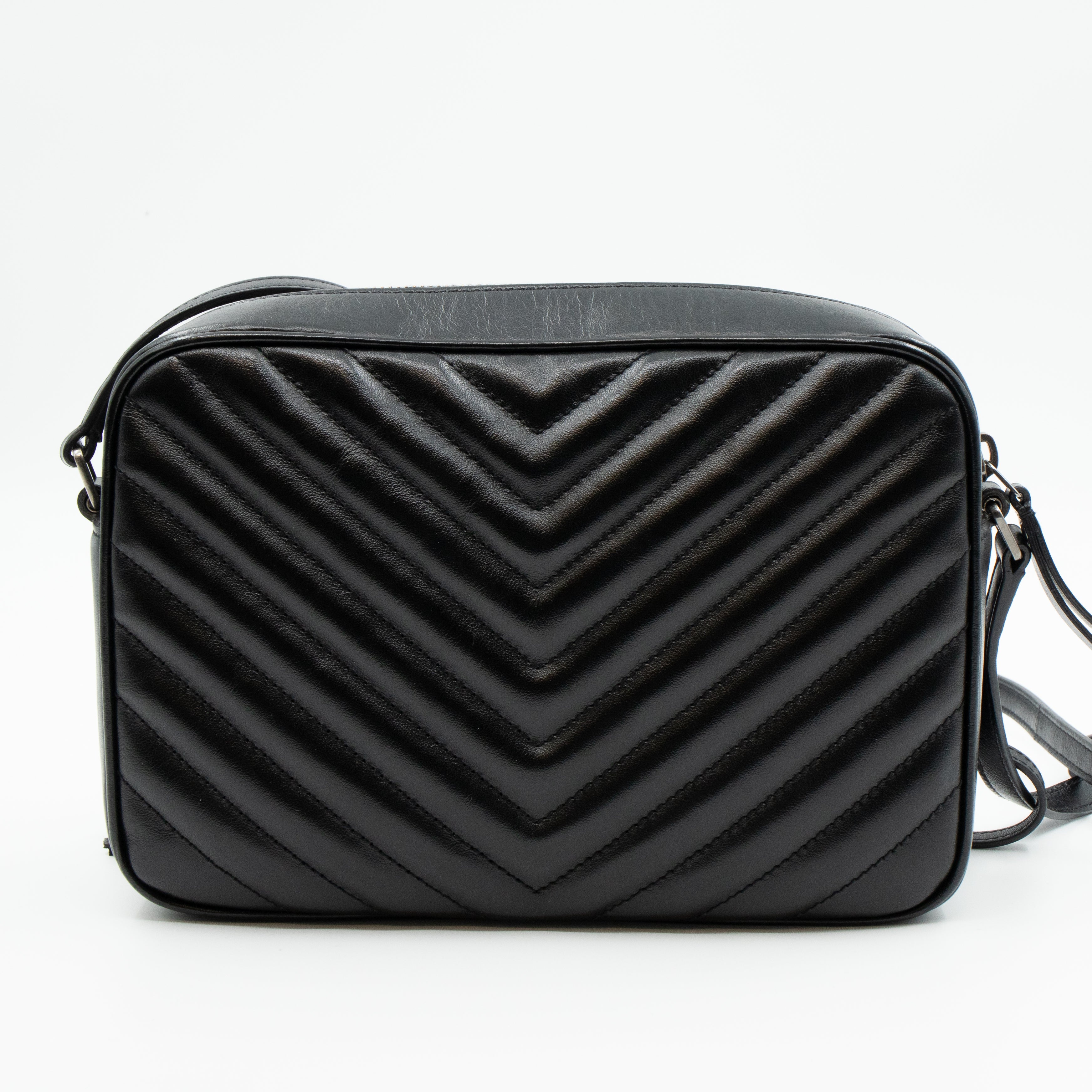 Monogram Lou Medium Crossbody Black Leather
