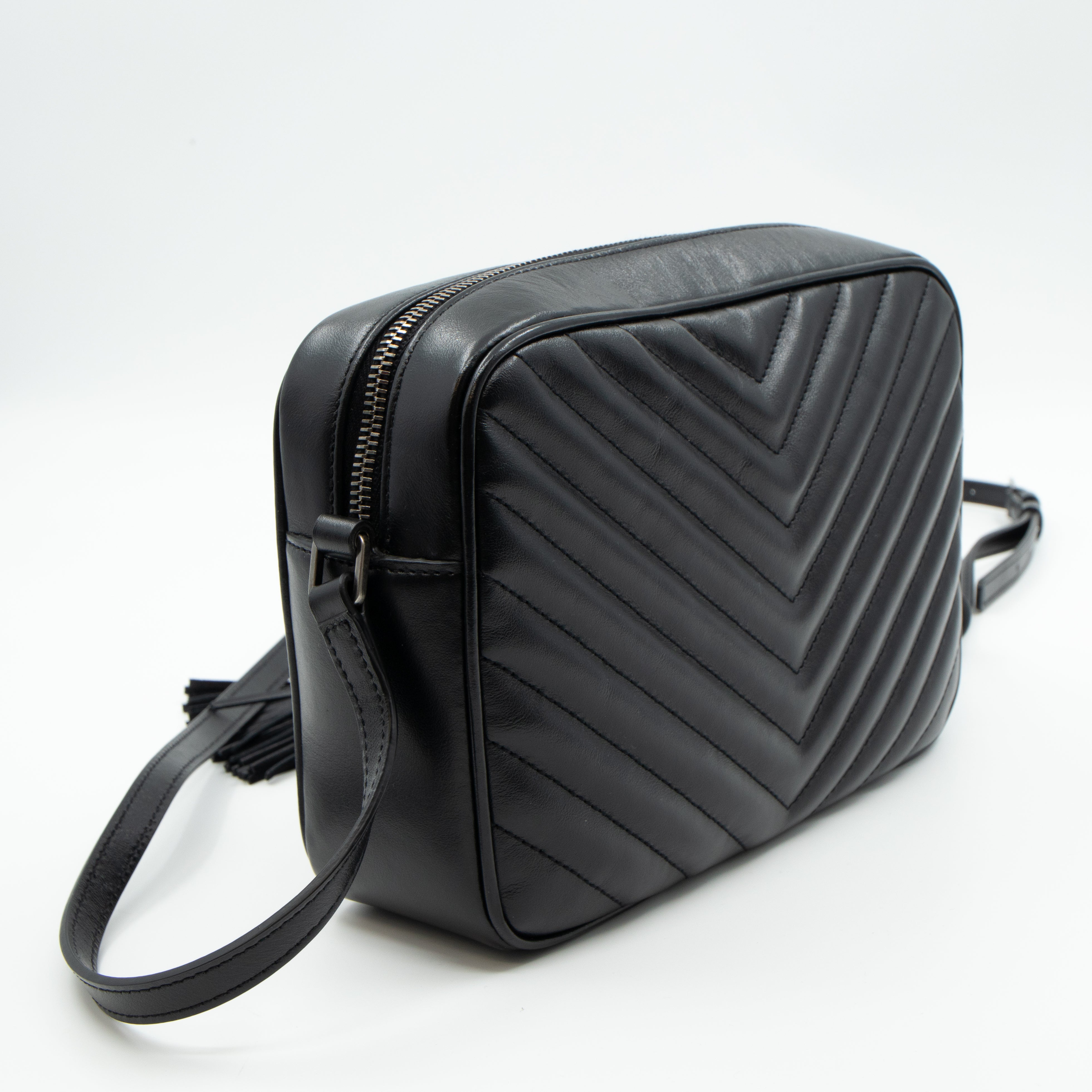 Monogram Lou Medium Crossbody Black Leather