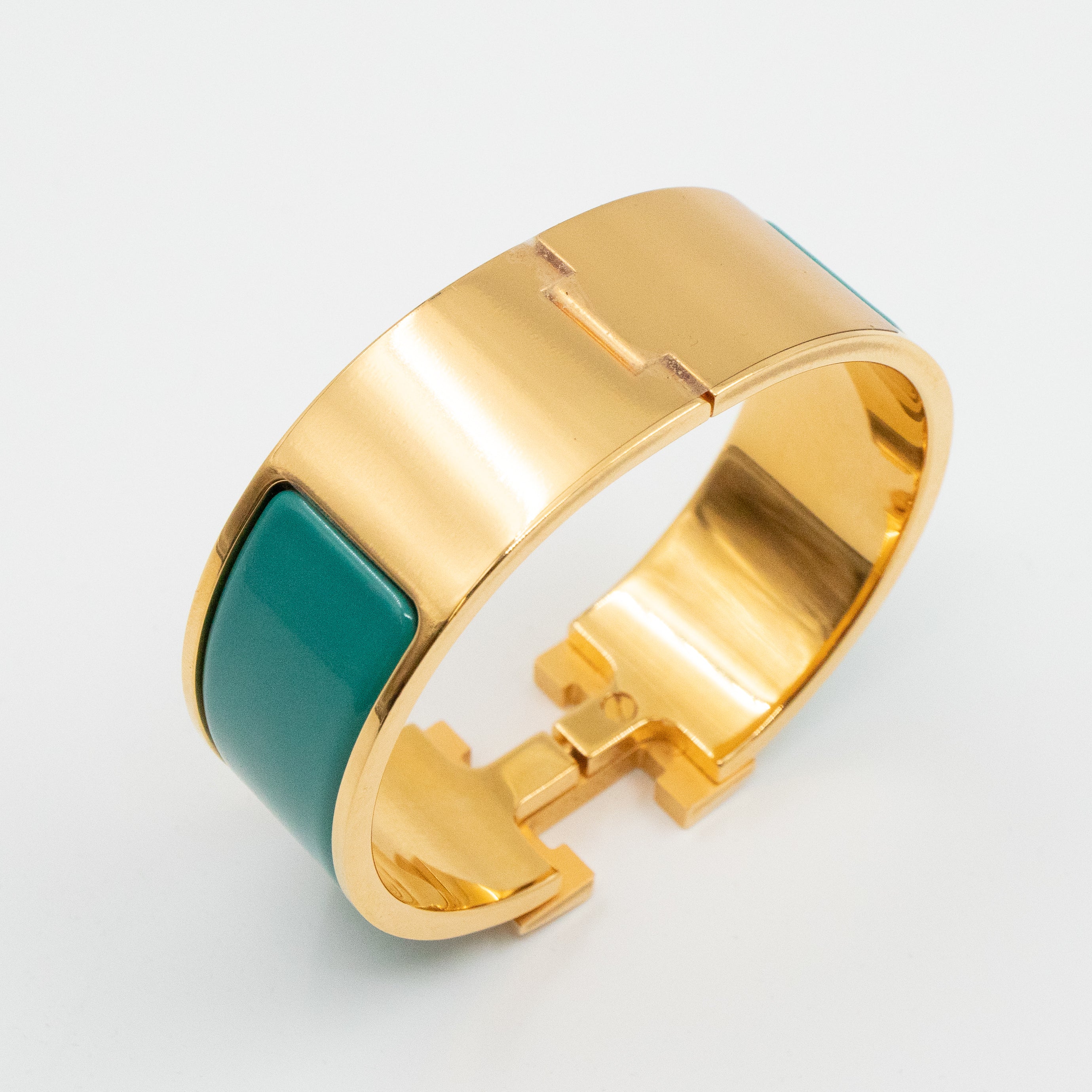 Clic Clac H Bracelet Medium Green Gold