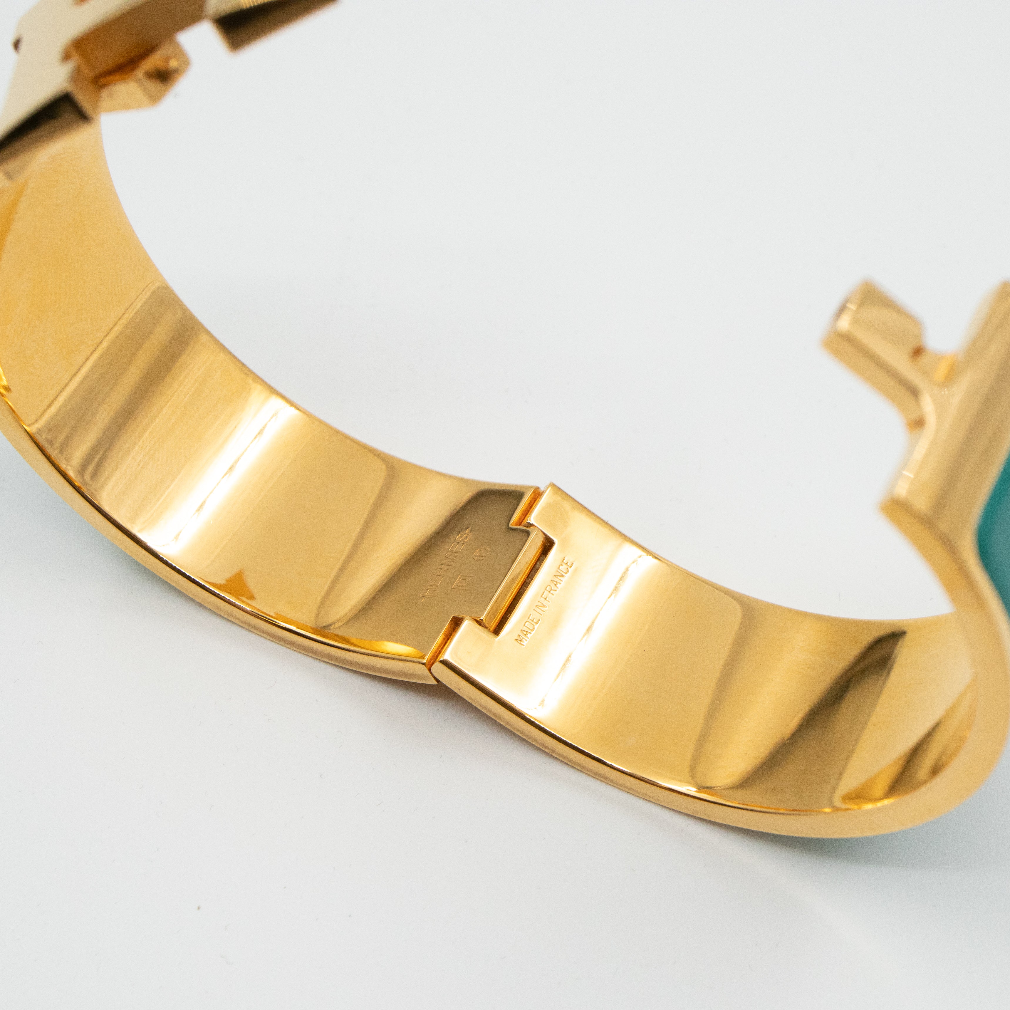 Clic Clac H Bracelet Medium Green Gold