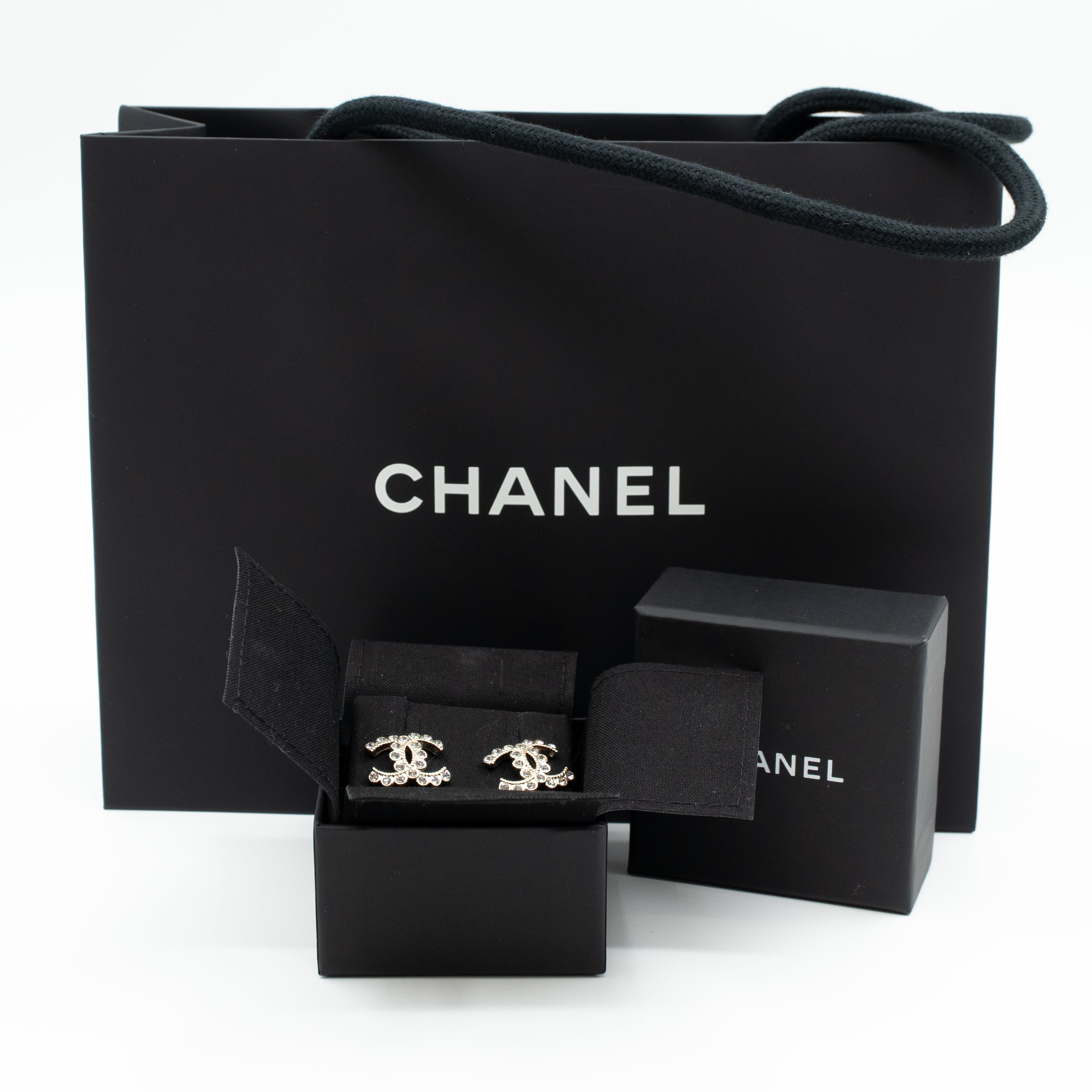 CC Crystal Earrings Light Gold