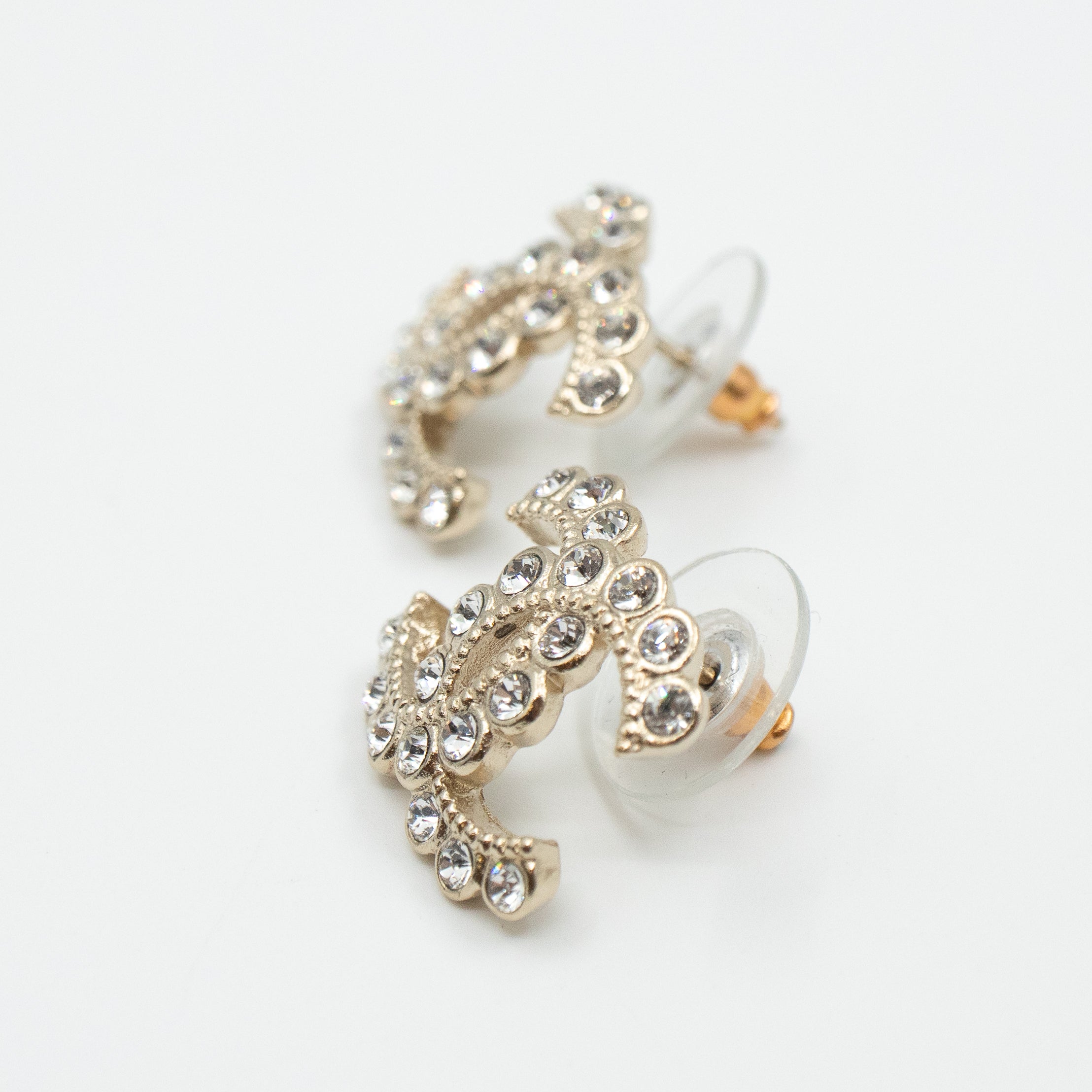 CC Crystal Earrings Light Gold