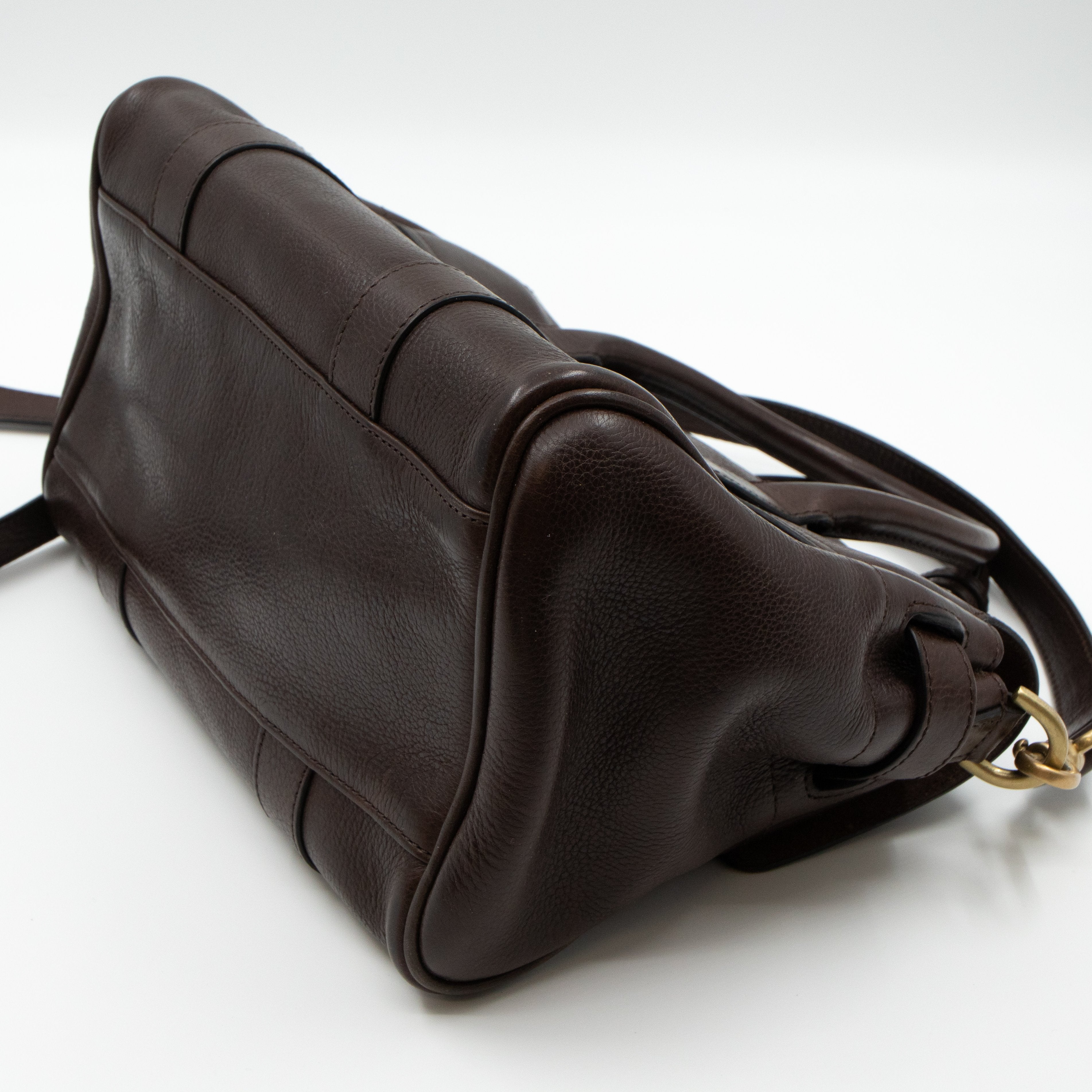 Small Bayswater Satchel Chocolate Leather