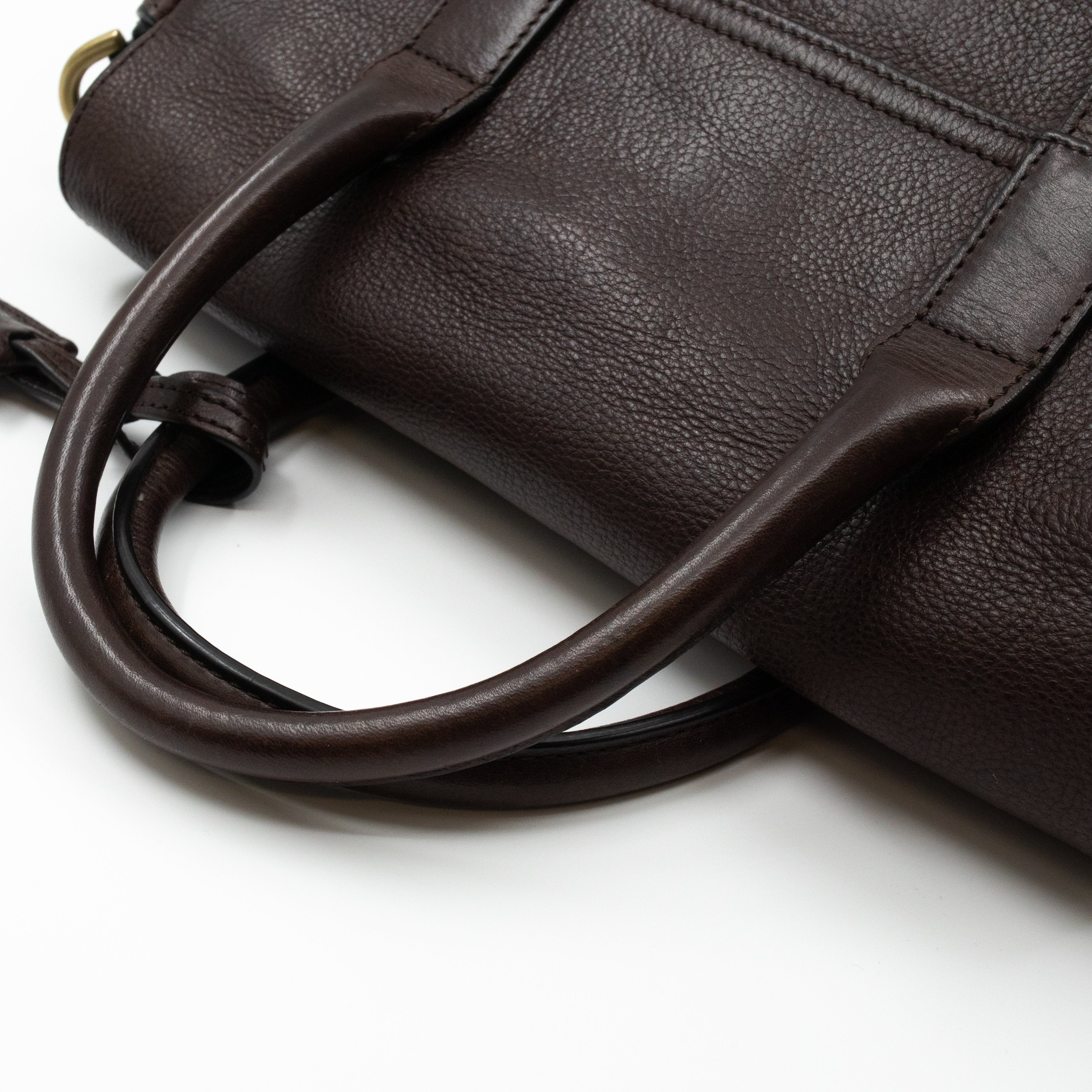 Small Bayswater Satchel Chocolate Leather