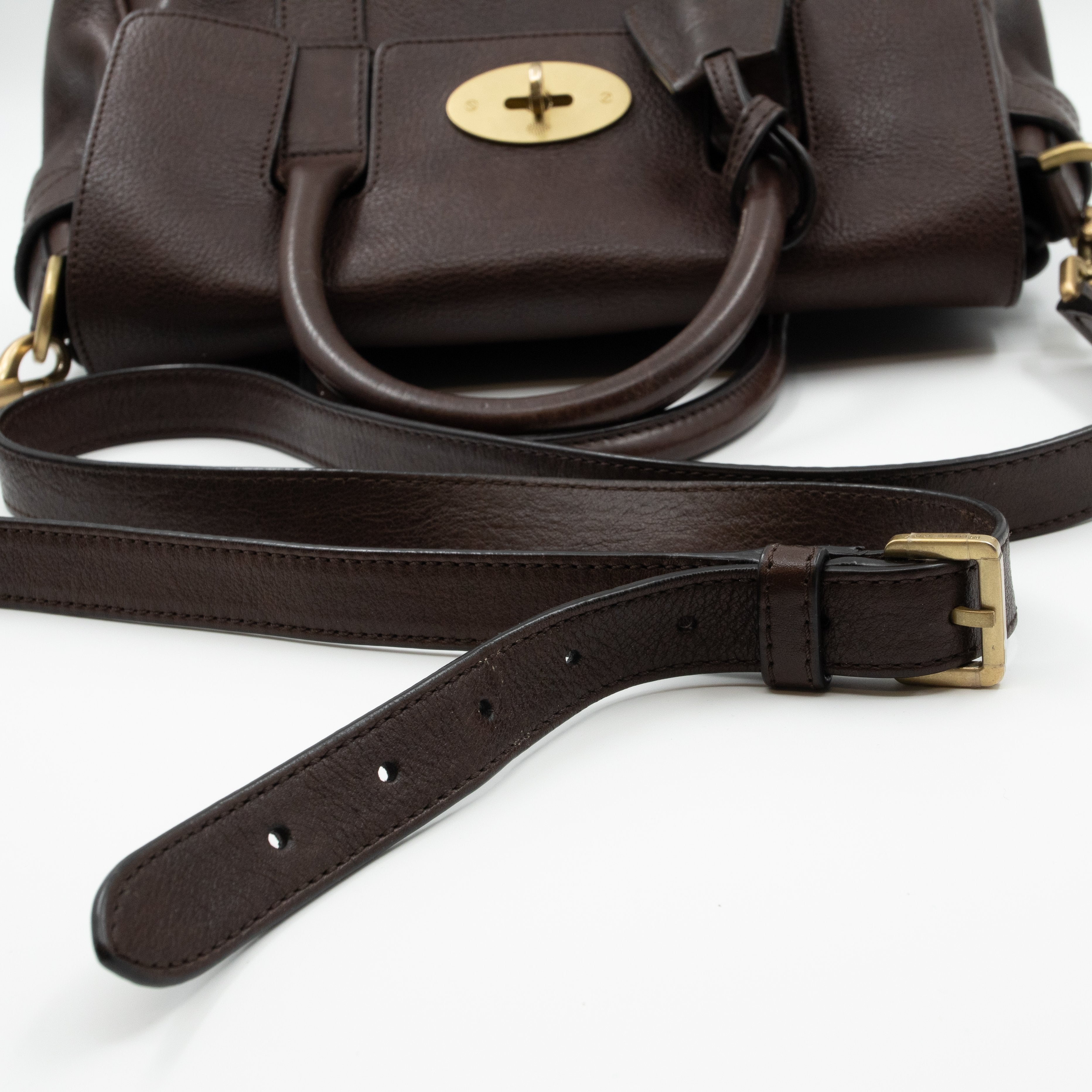 Small Bayswater Satchel Chocolate Leather