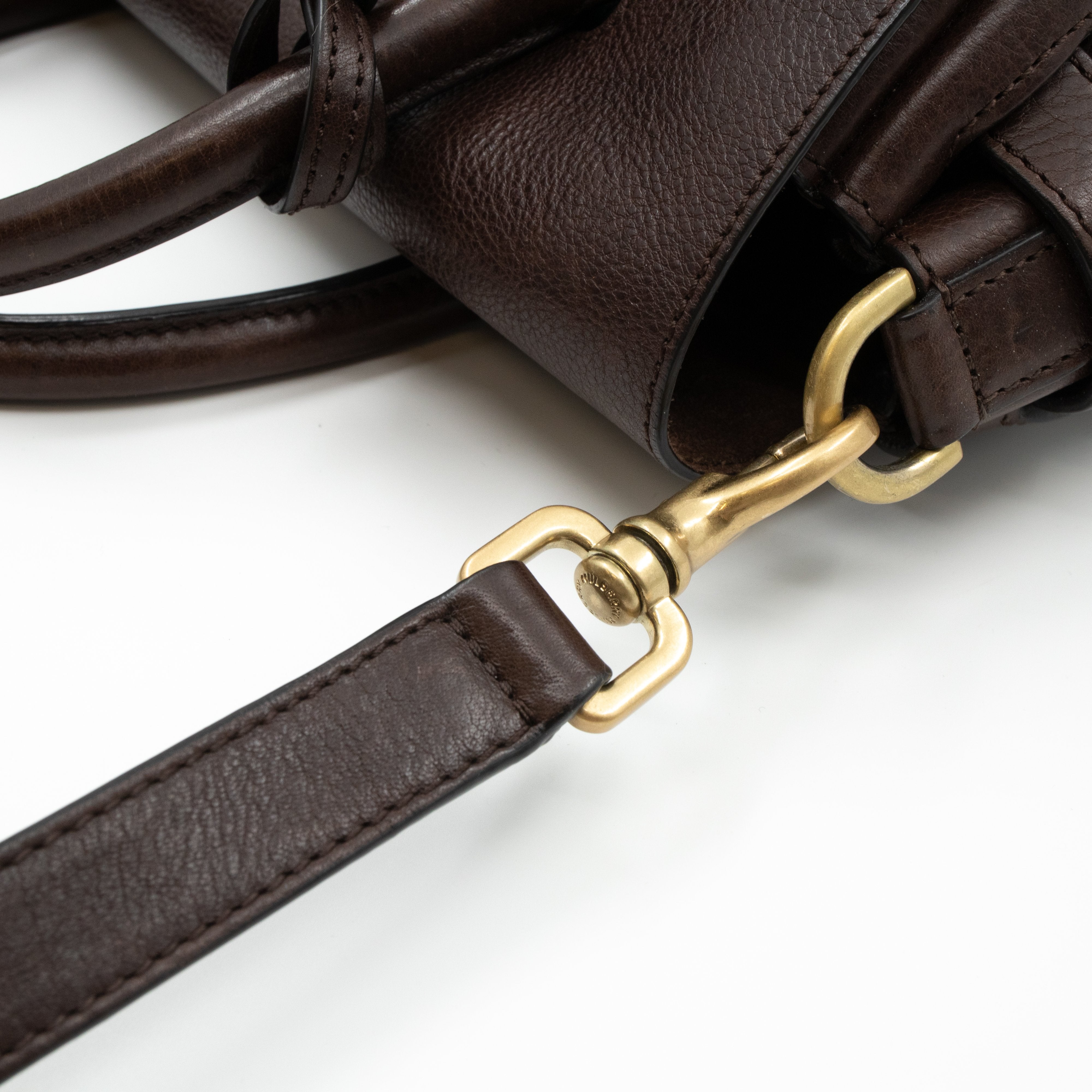 Small Bayswater Satchel Chocolate Leather