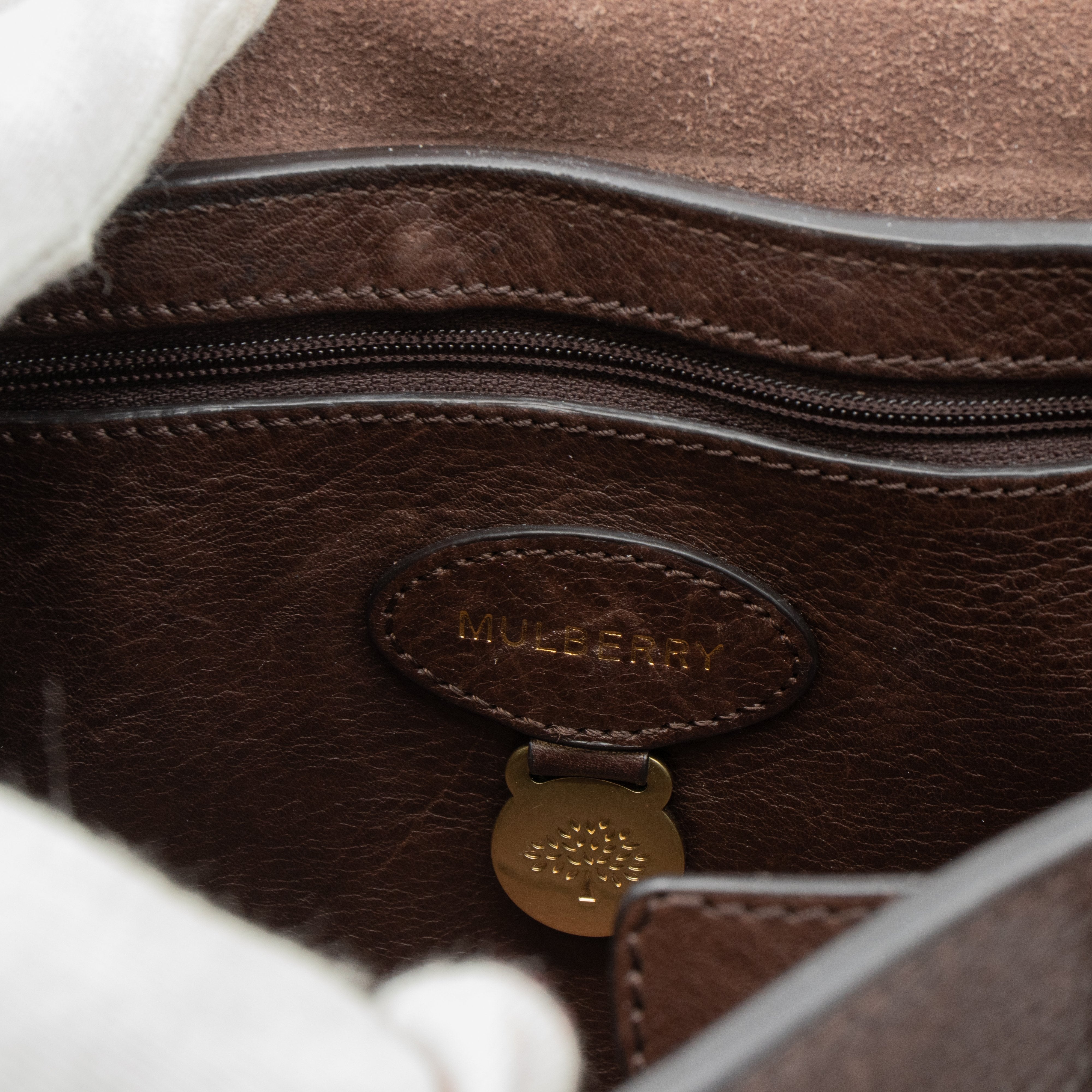 Small Bayswater Satchel Chocolate Leather