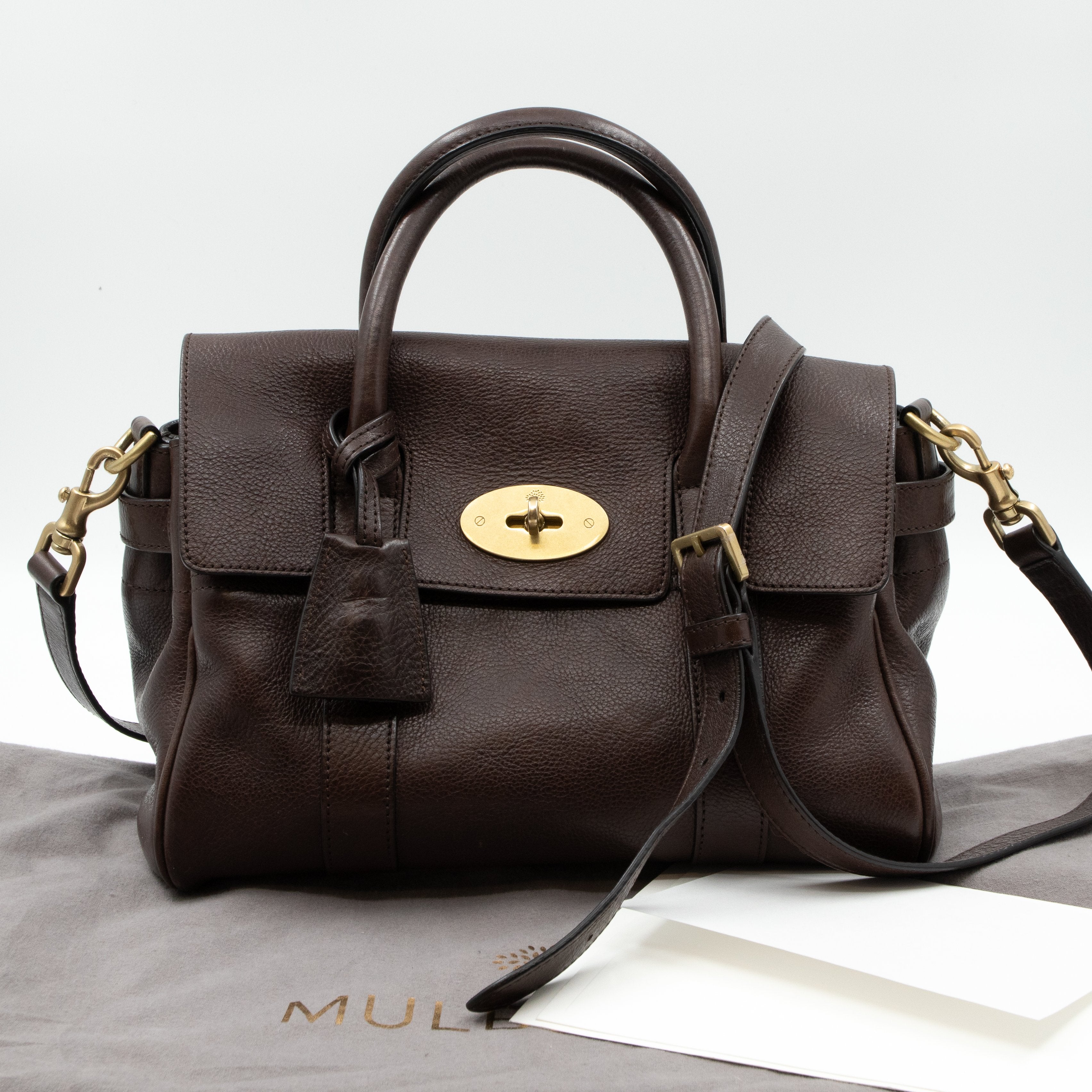 Small Bayswater Satchel Chocolate Leather