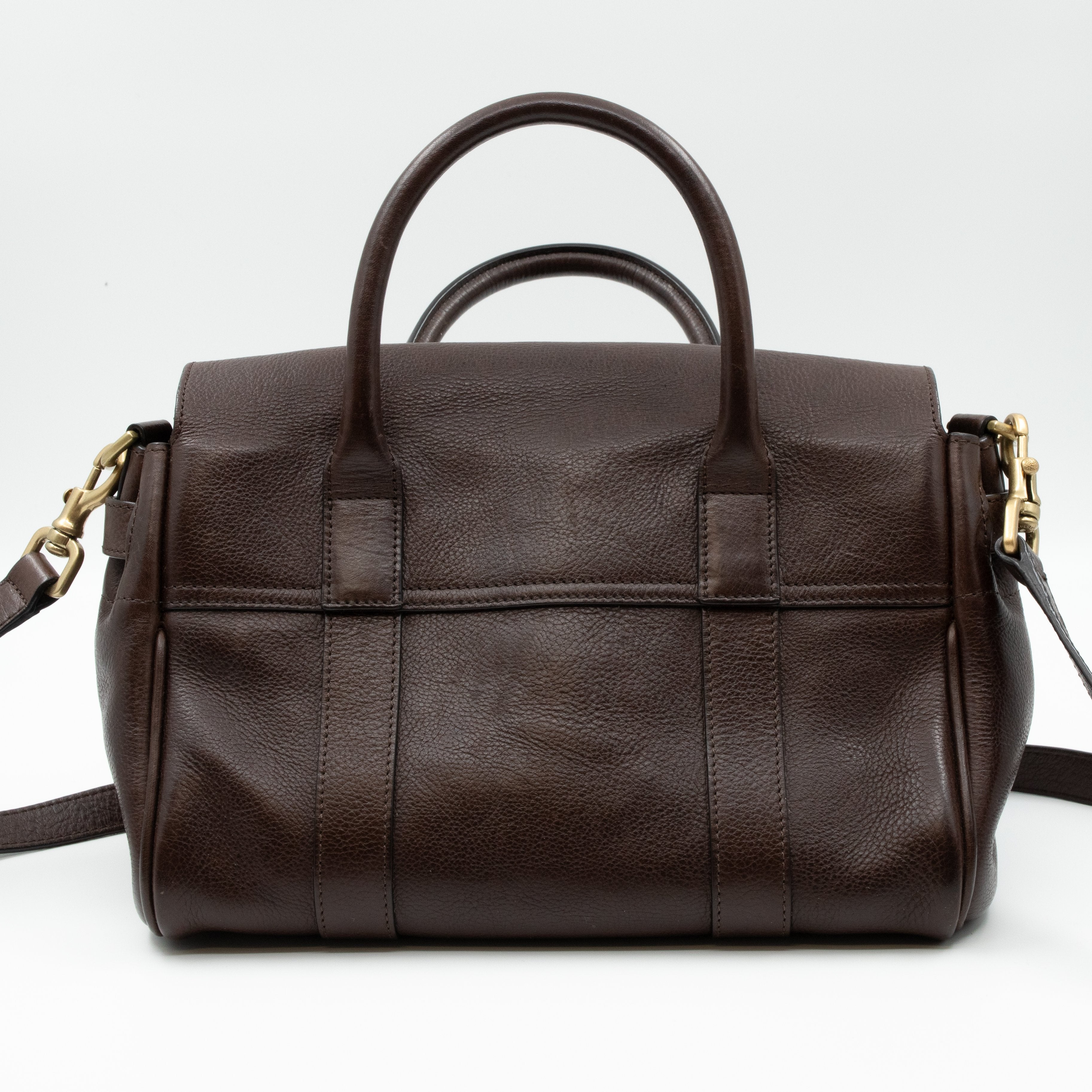 Small Bayswater Satchel Chocolate Leather