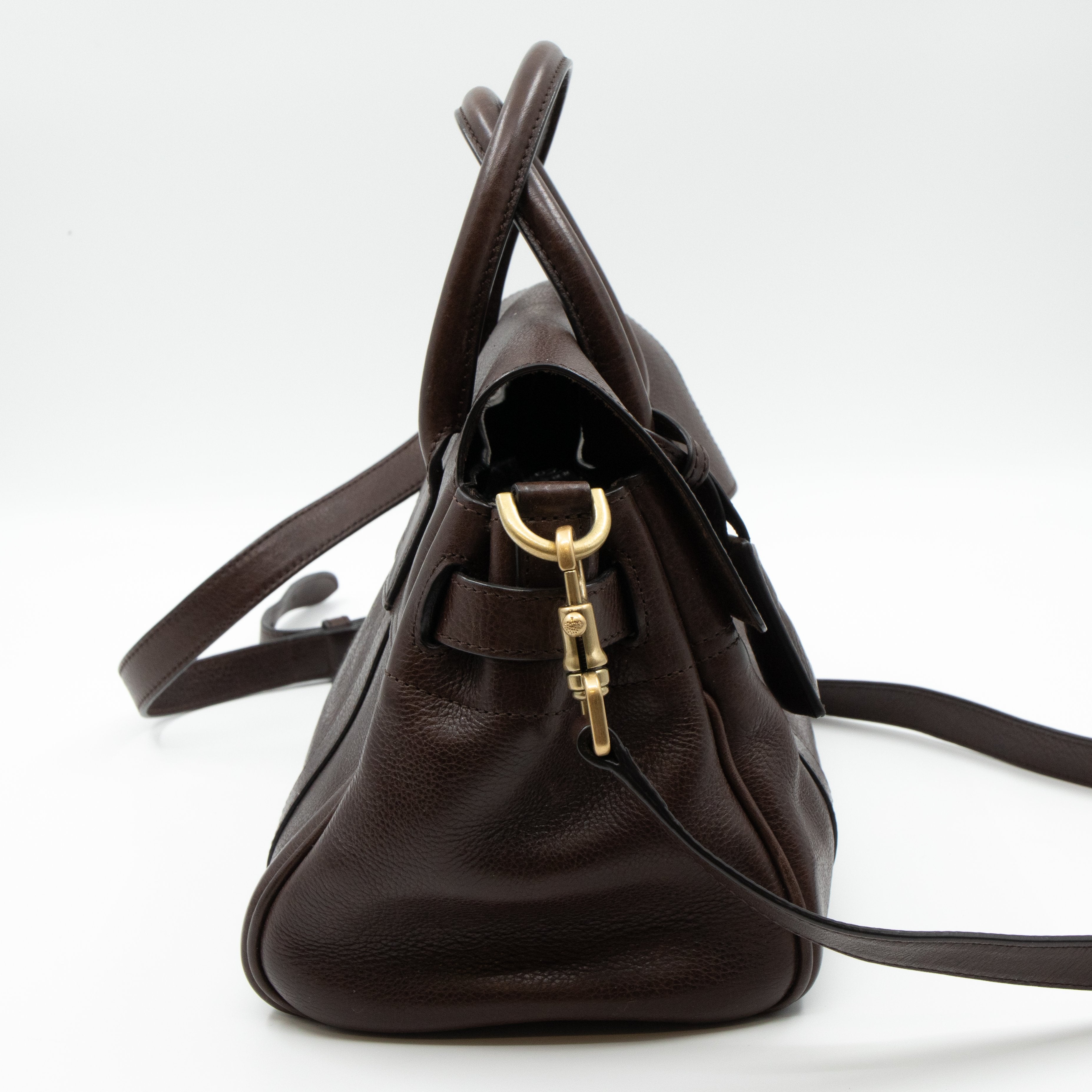 Small Bayswater Satchel Chocolate Leather