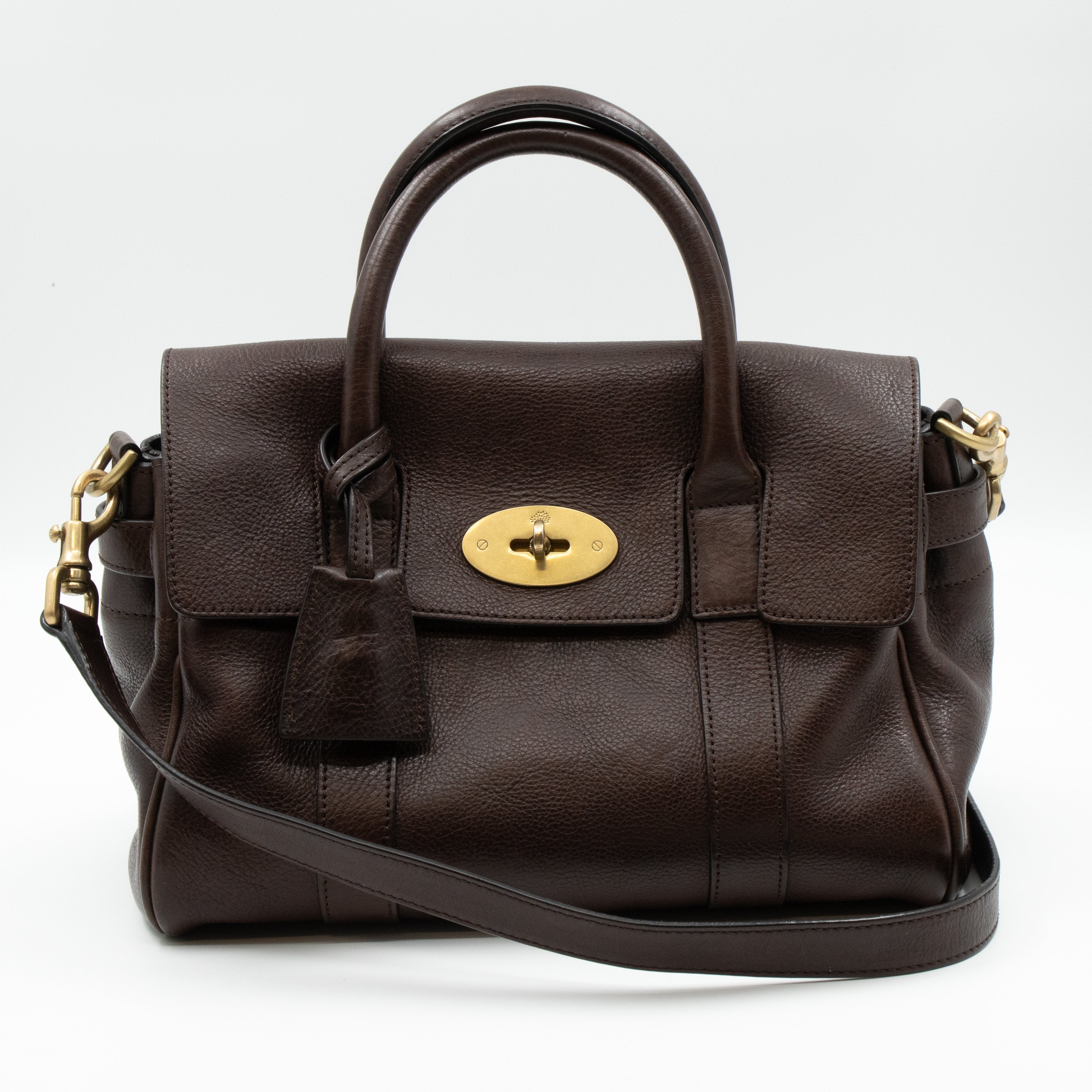 Small Bayswater Satchel Chocolate Leather