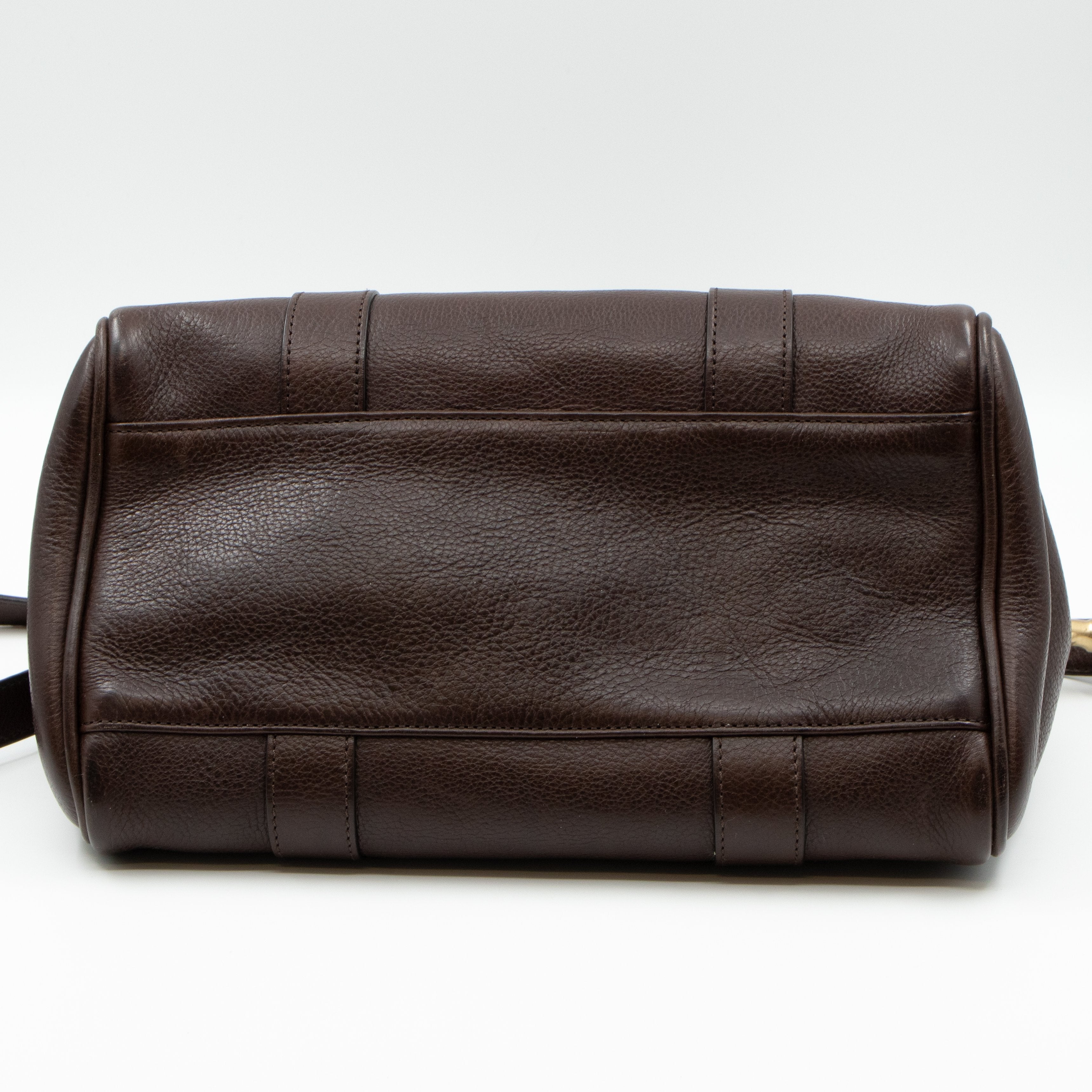 Small Bayswater Satchel Chocolate Leather