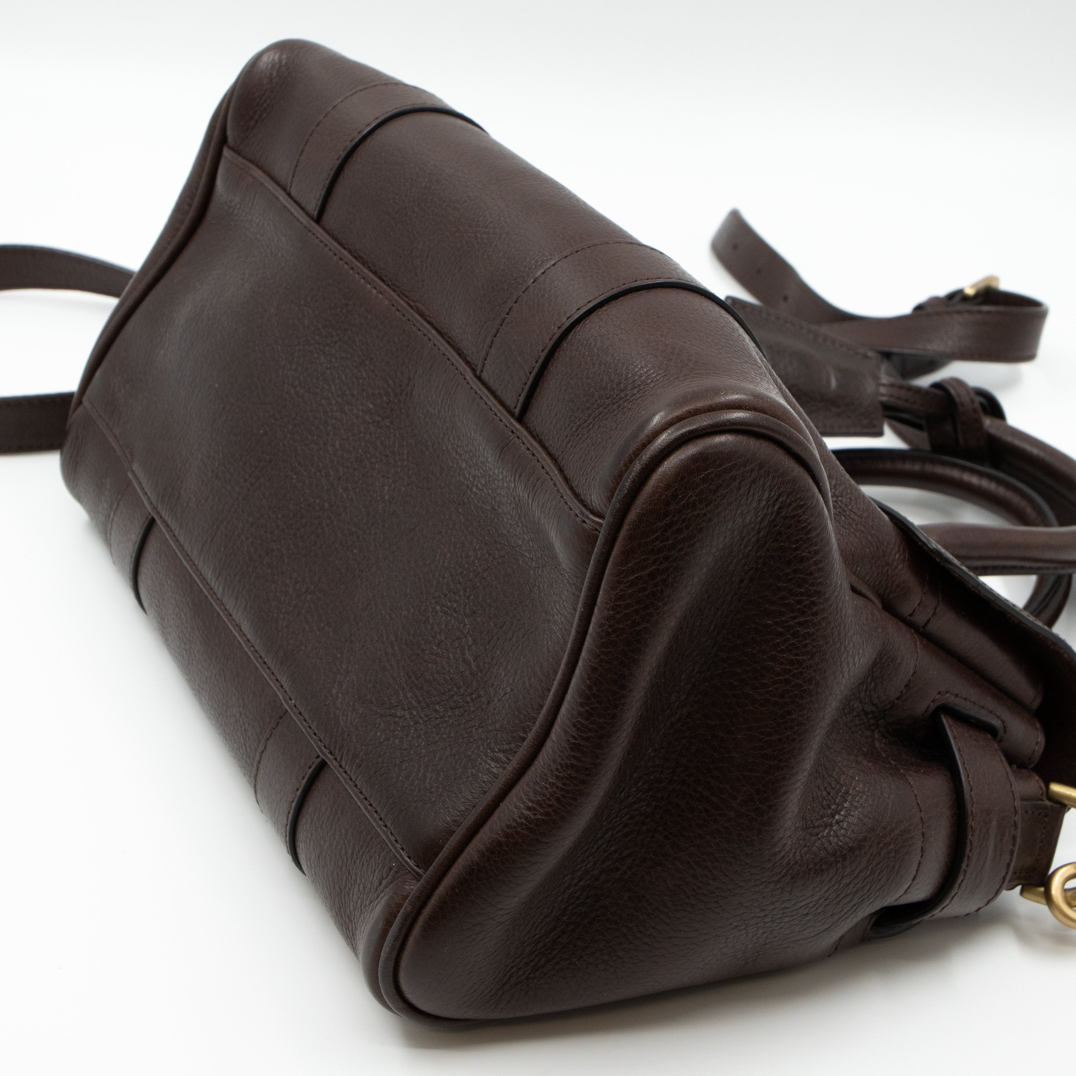 Small Bayswater Satchel Chocolate Leather