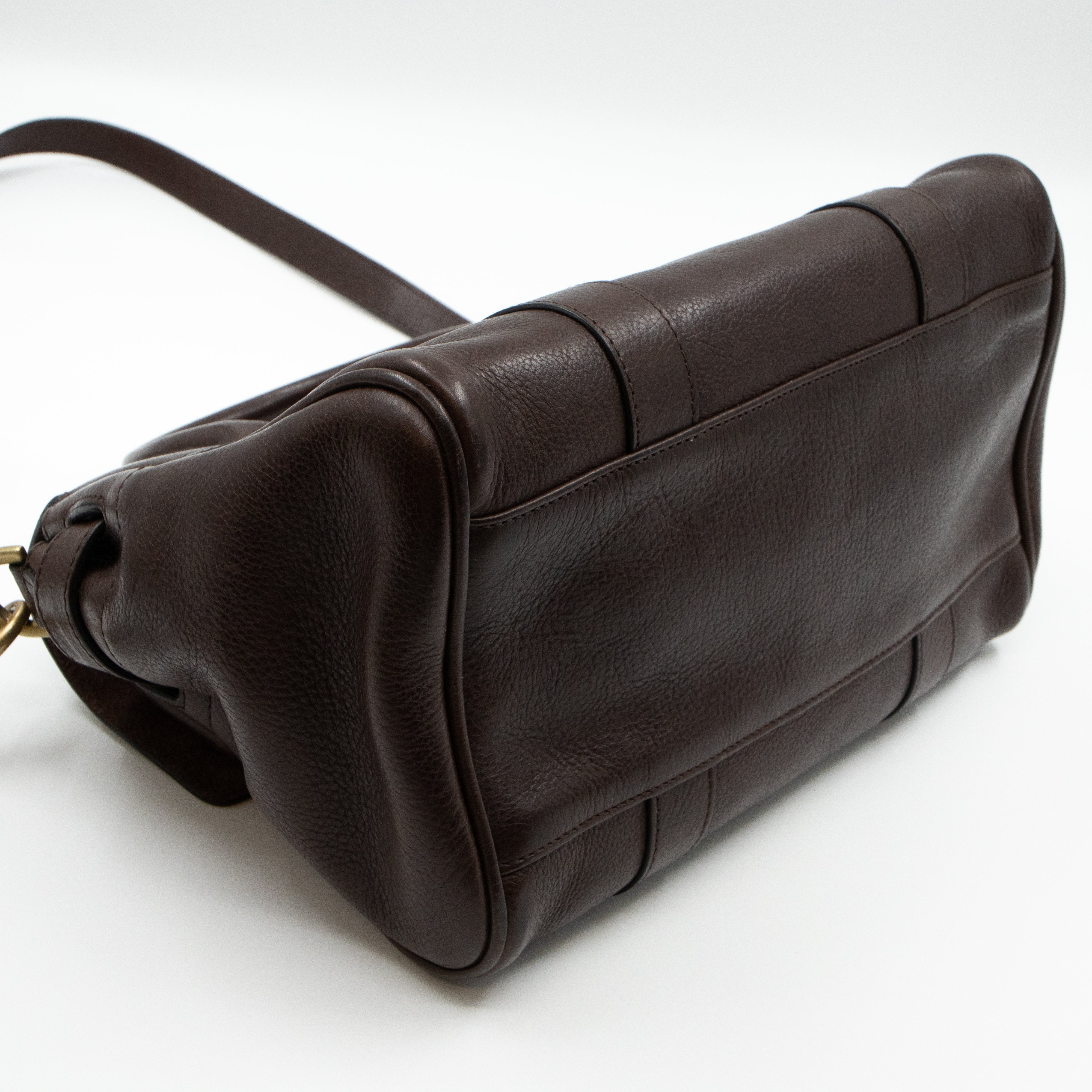Small Bayswater Satchel Chocolate Leather