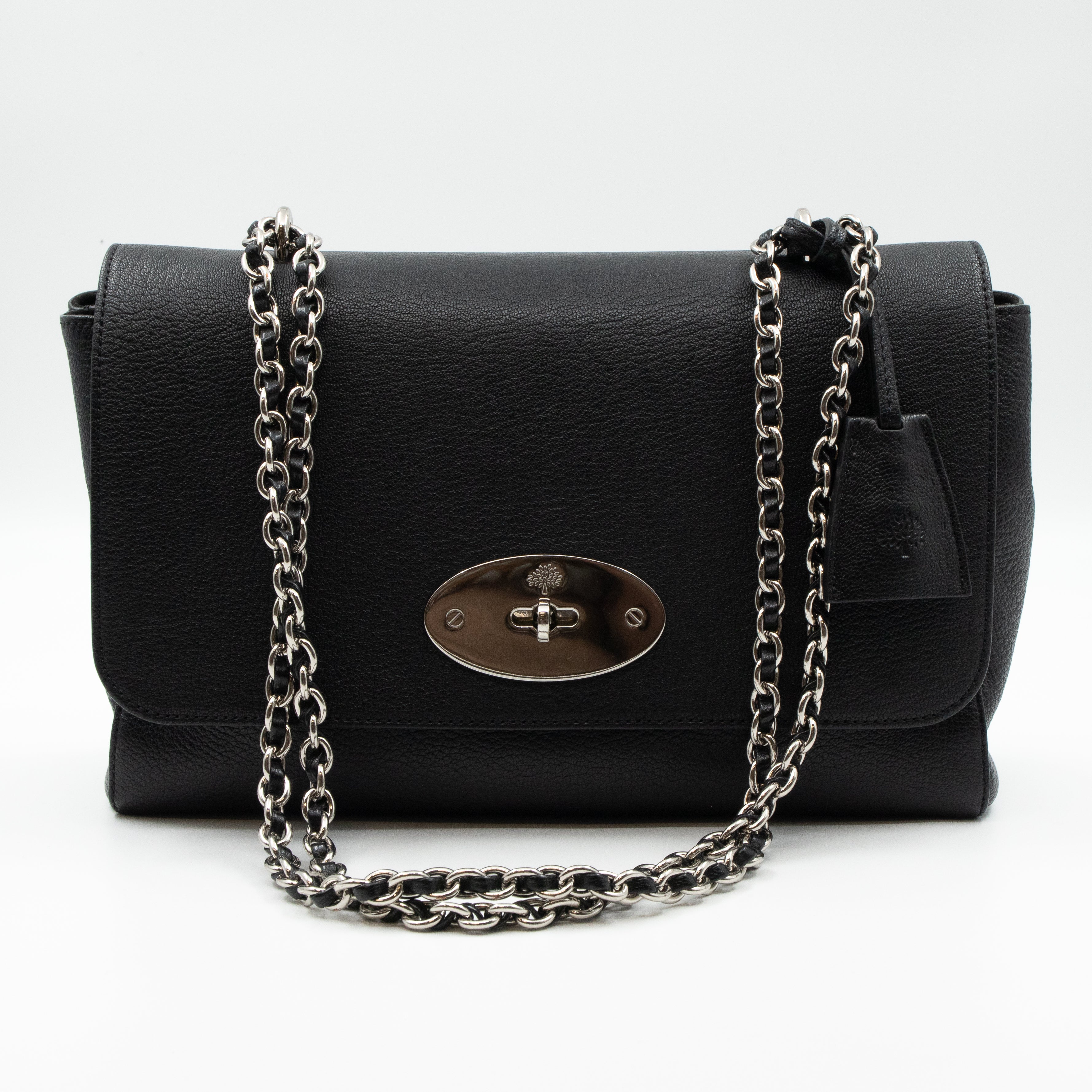 Lily Medium Black Leather