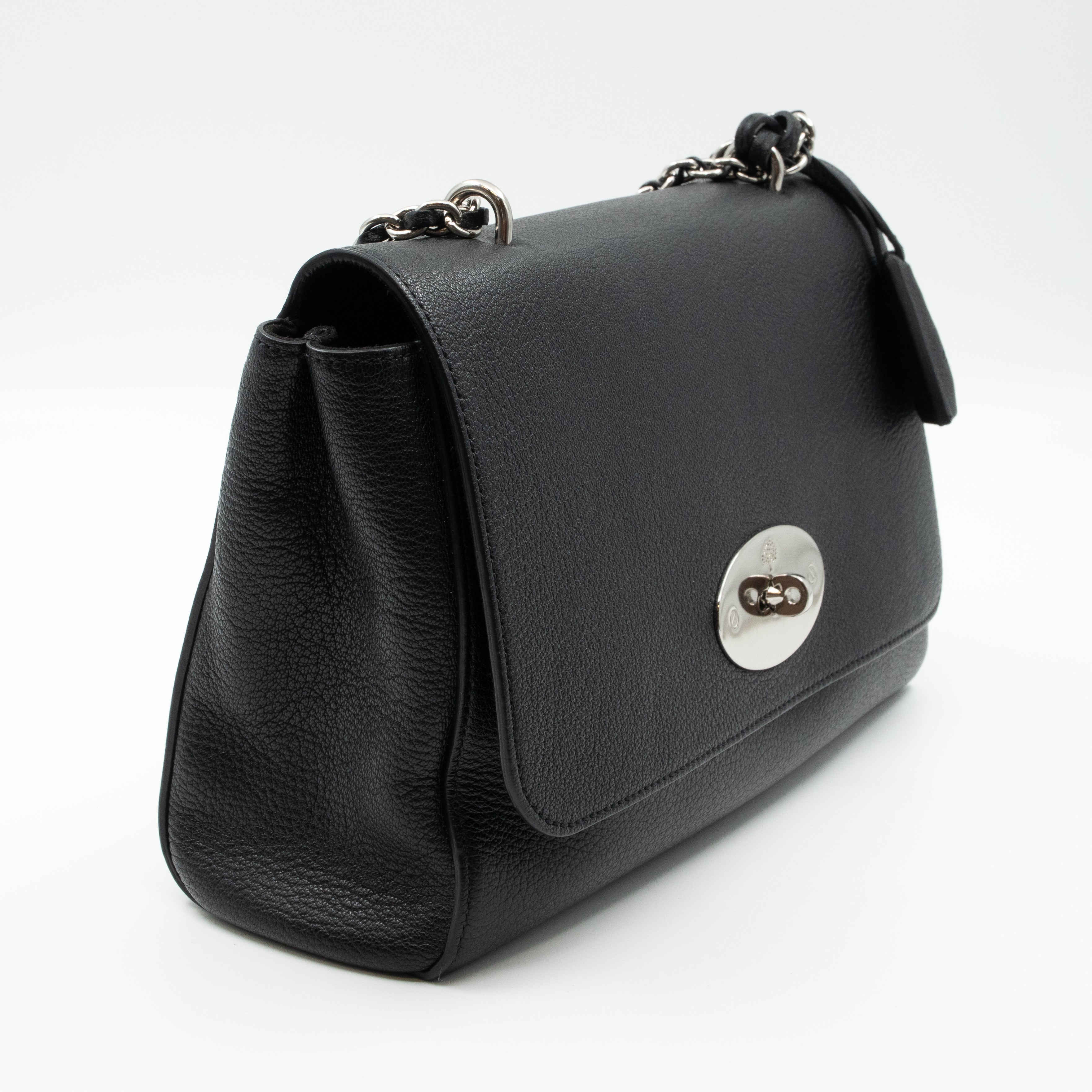 Lily Medium Black Leather