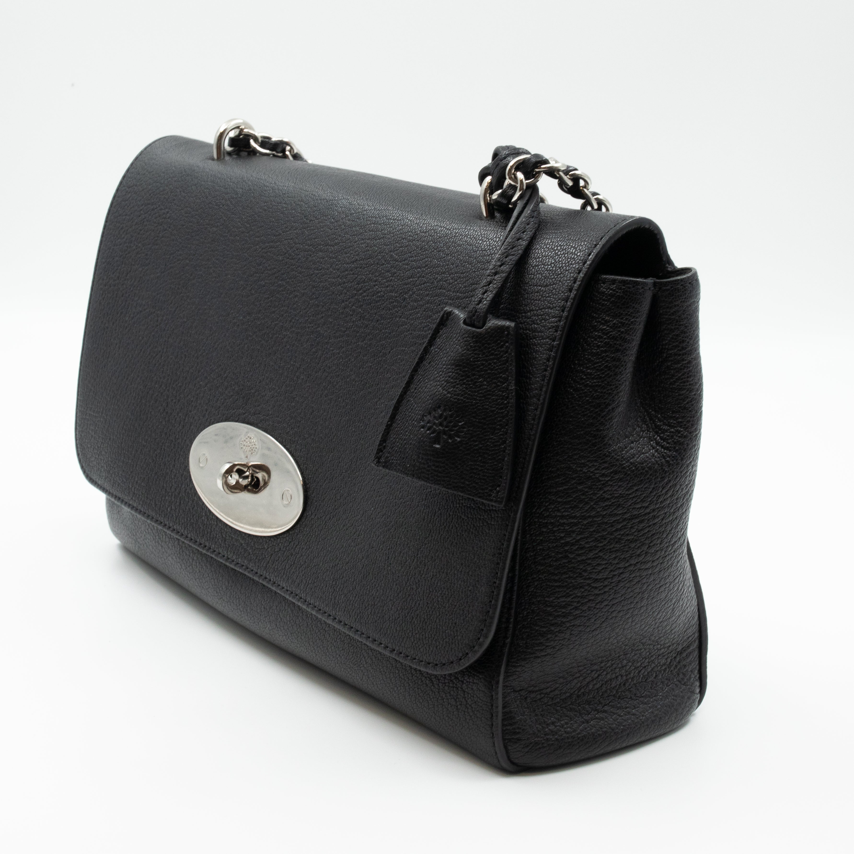 Lily Medium Black Leather