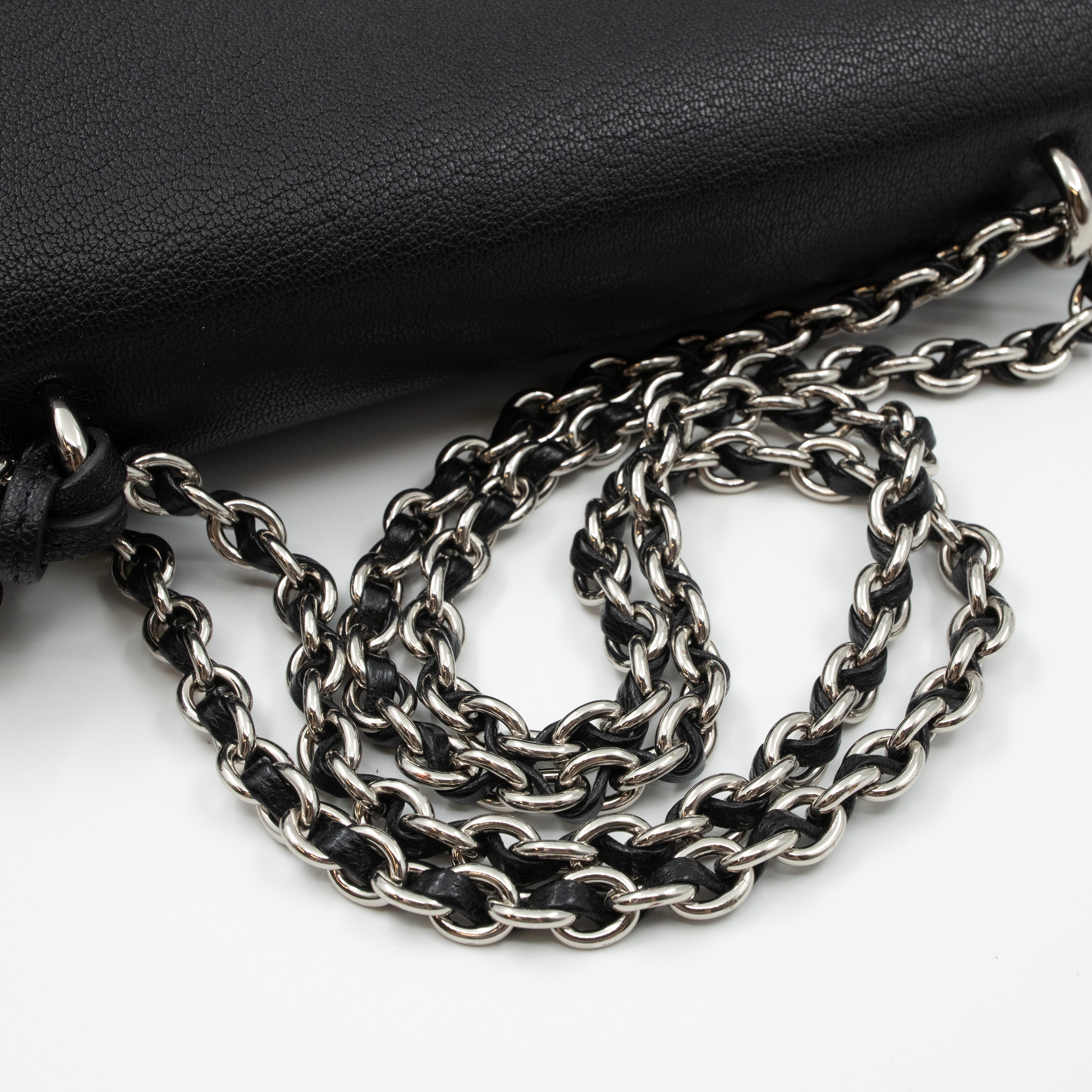 Lily Medium Black Leather