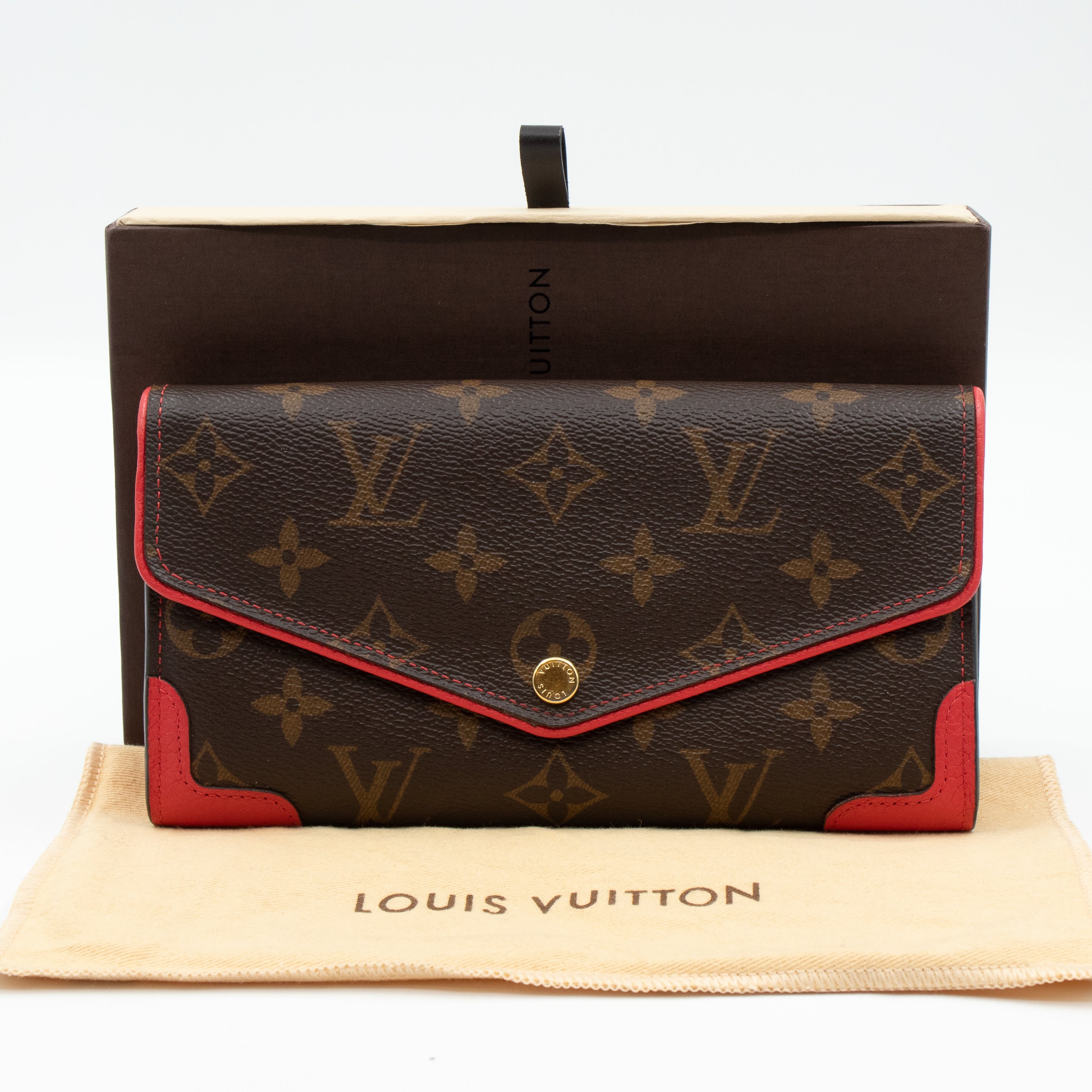 Sarah Wallet Retiro Monogram Red