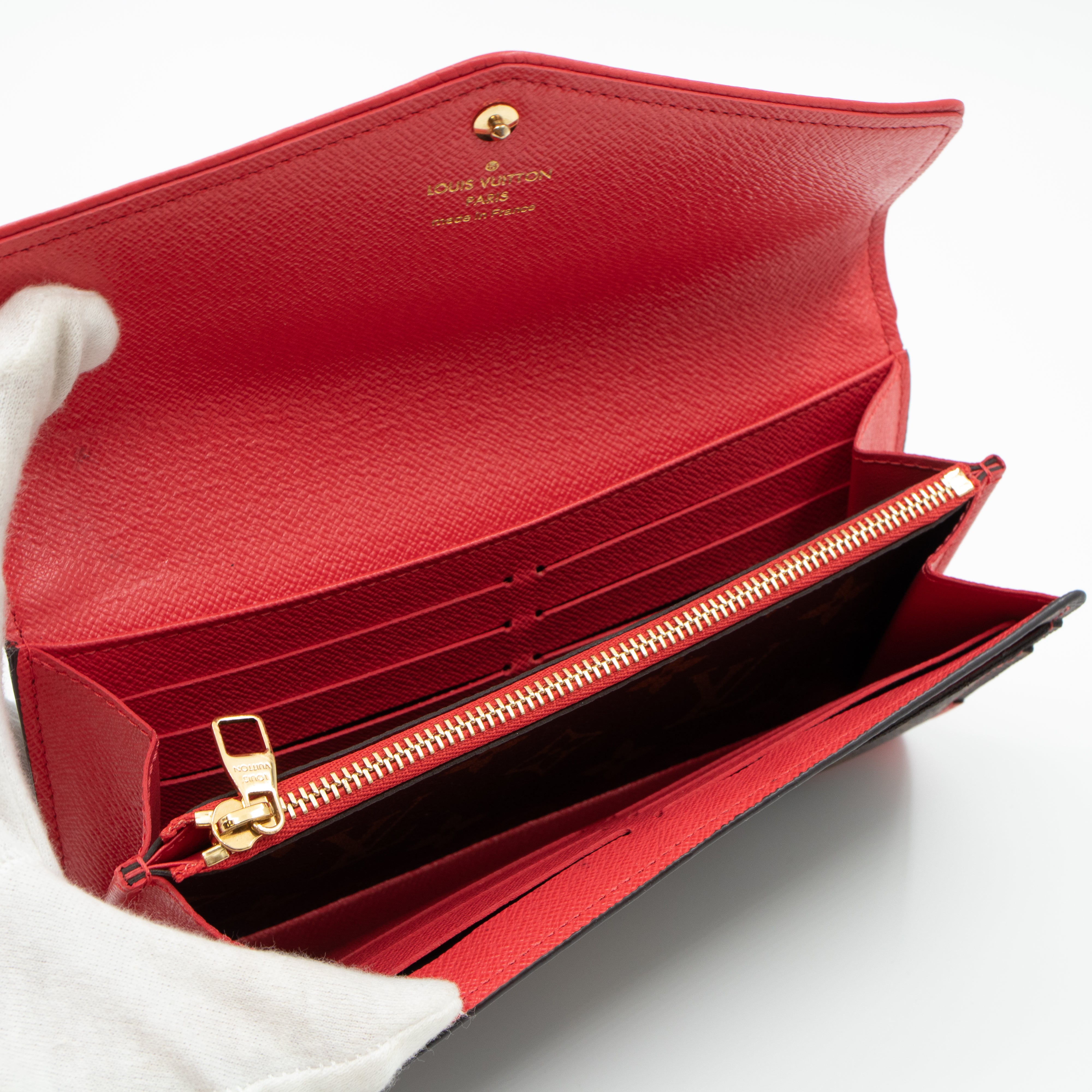 Sarah Wallet Retiro Monogram Red