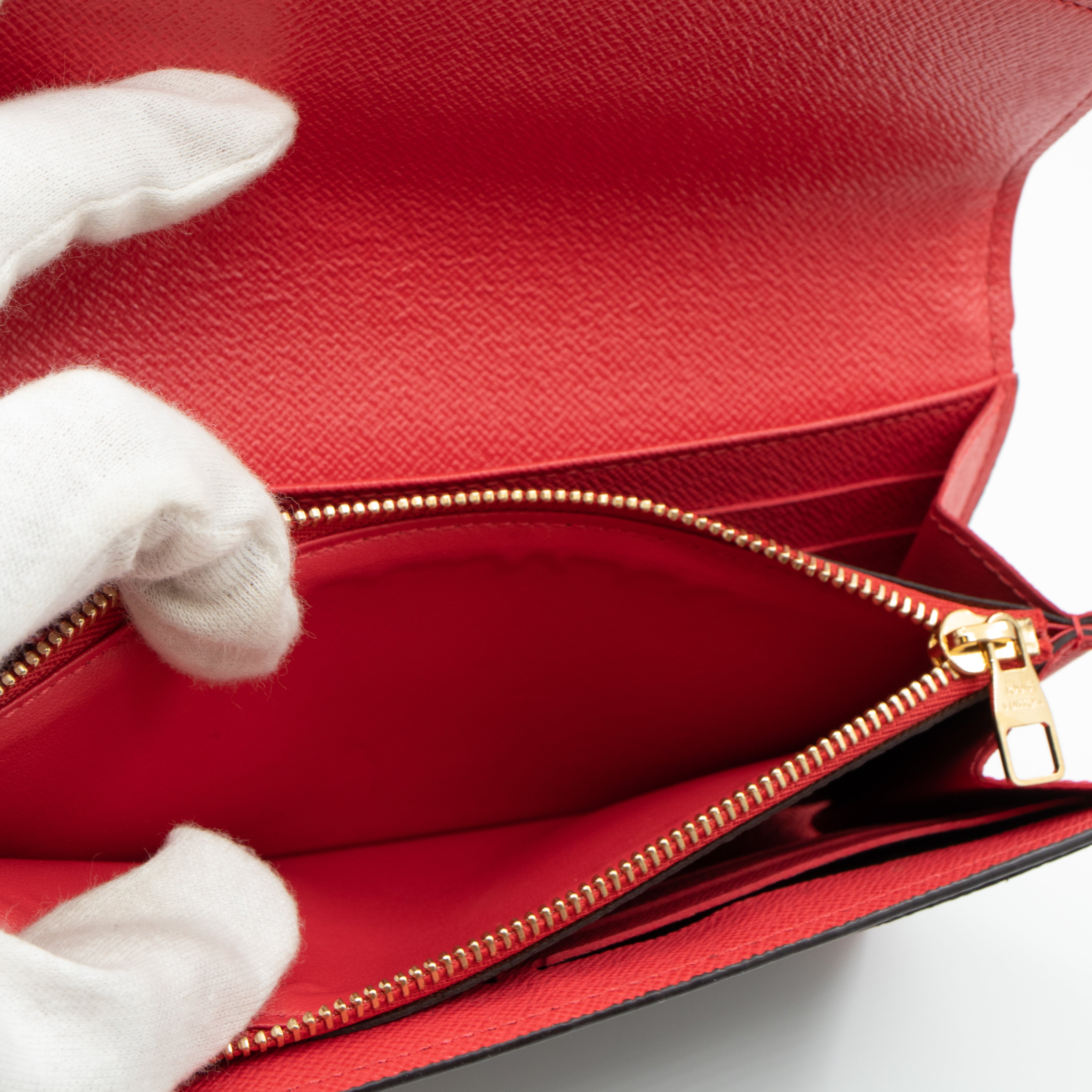 Sarah Wallet Retiro Monogram Red