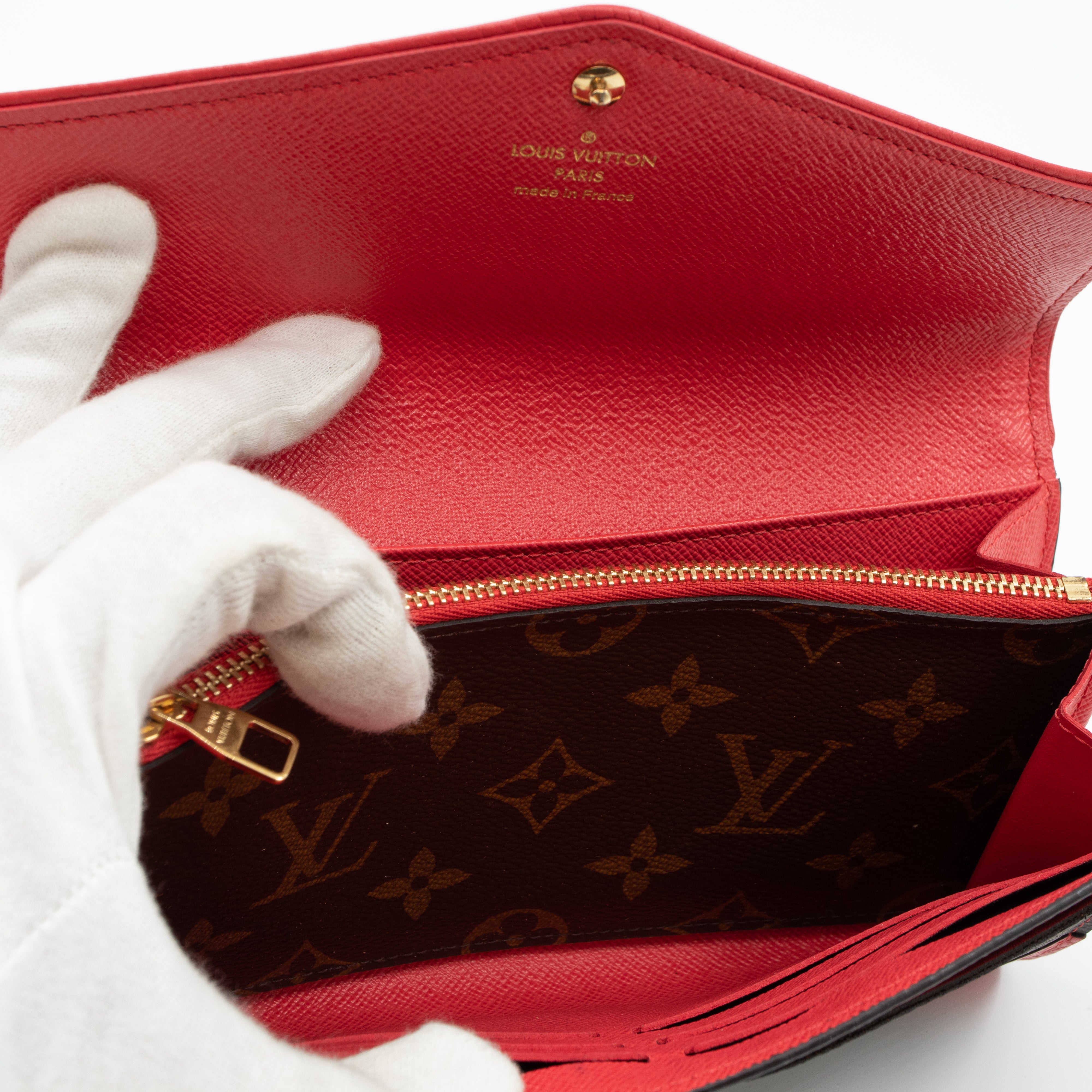Sarah Wallet Retiro Monogram Red