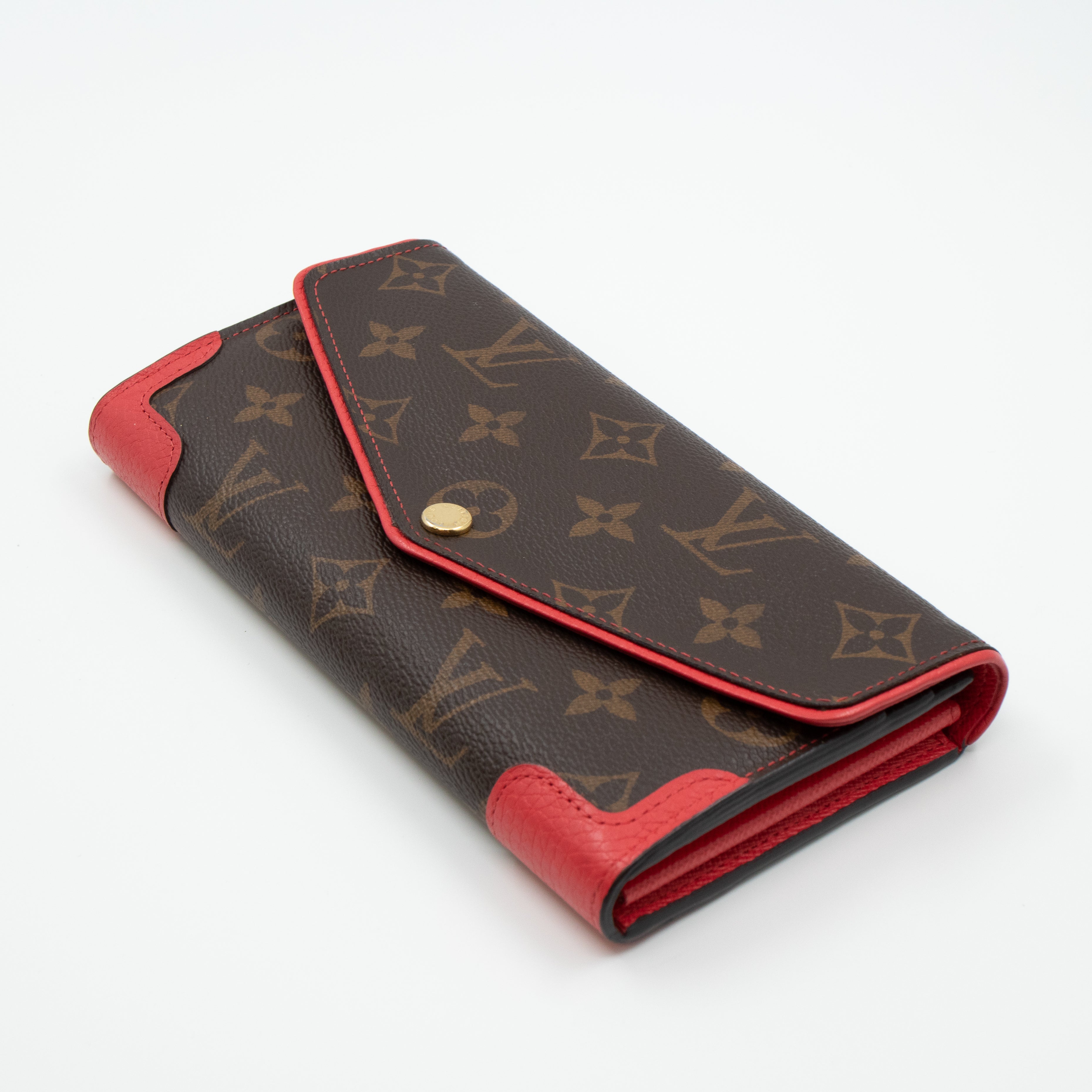 Sarah Wallet Retiro Monogram Red
