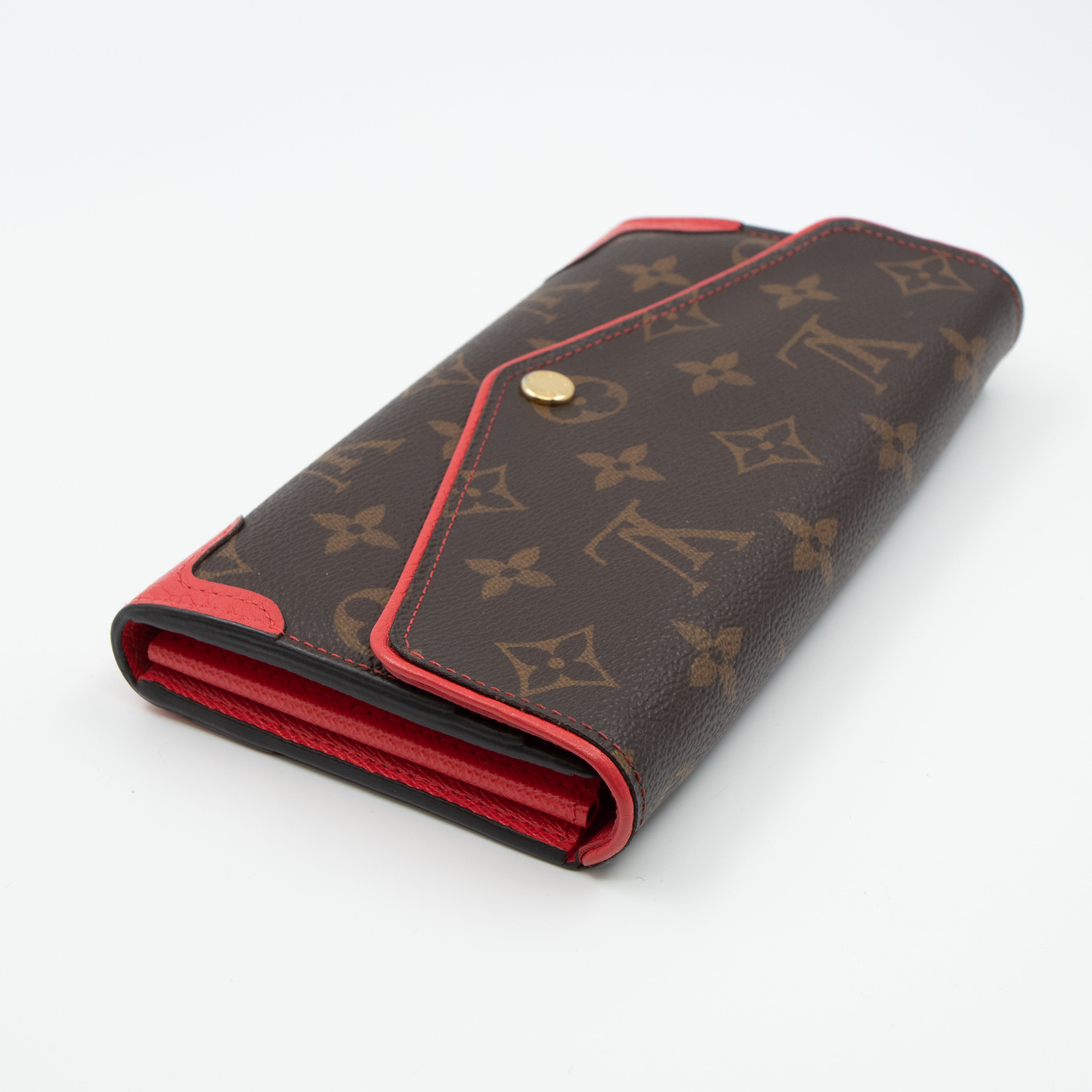 Sarah Wallet Retiro Monogram Red