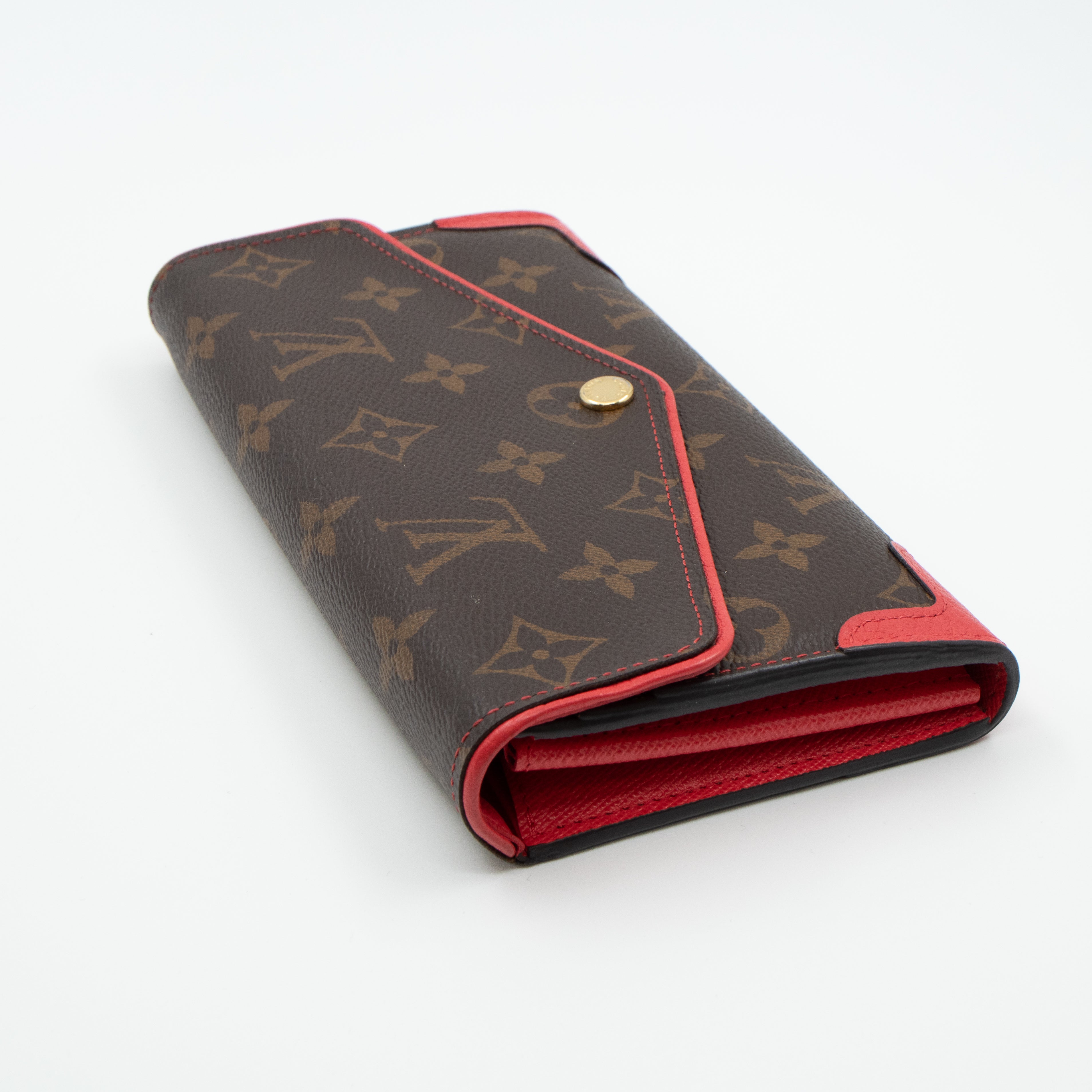 Sarah Wallet Retiro Monogram Red