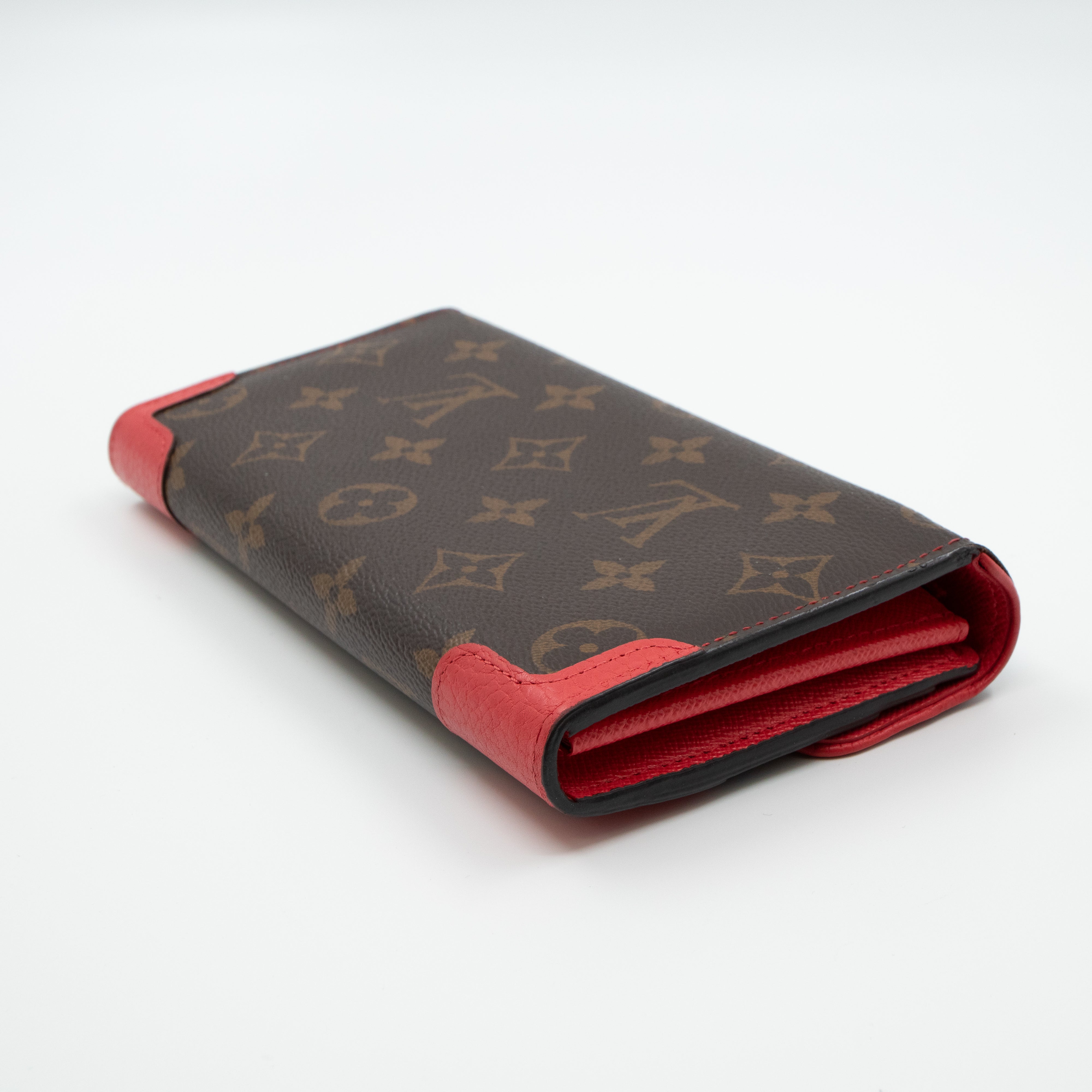 Sarah Wallet Retiro Monogram Red