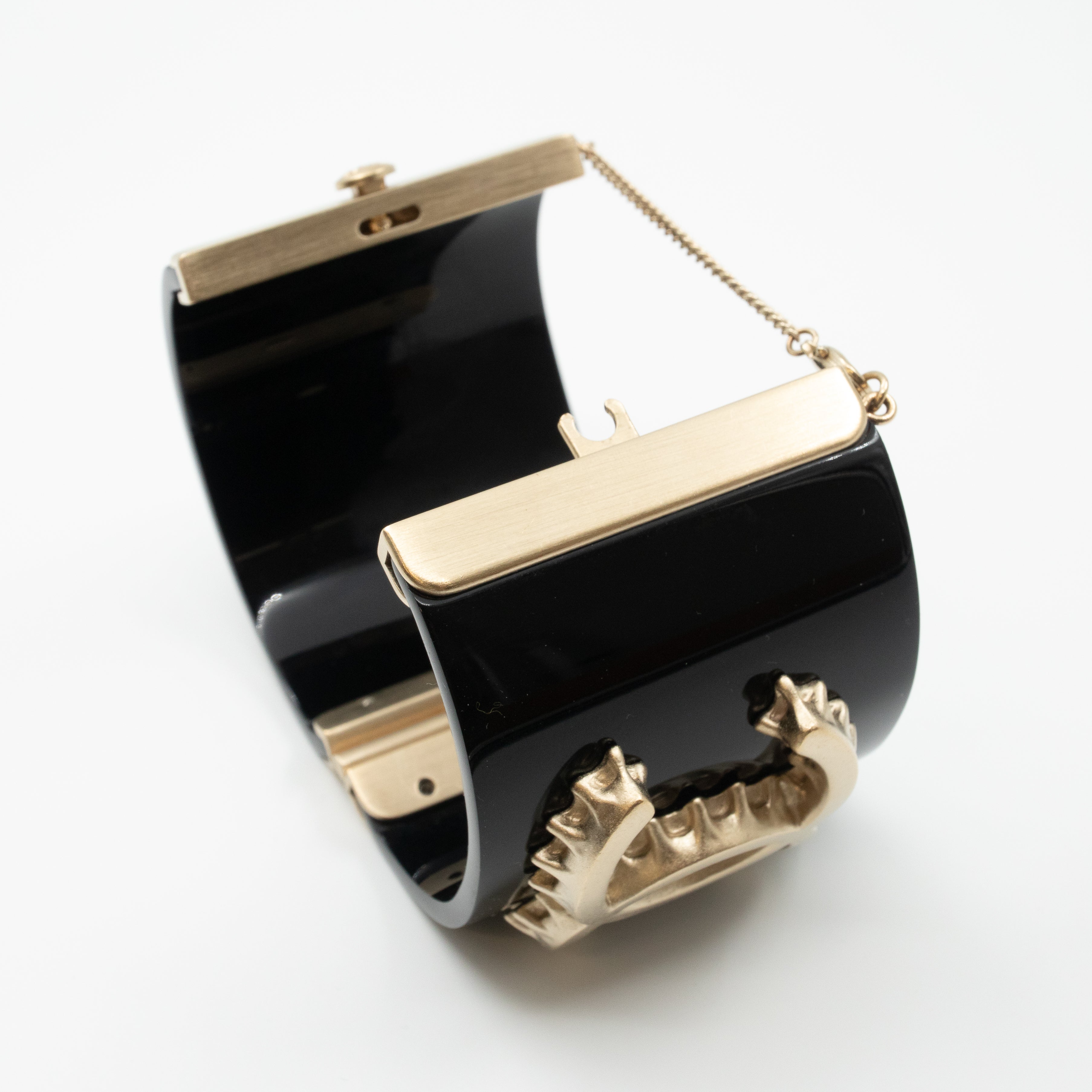 CC Wide Cuff Bracelet Black