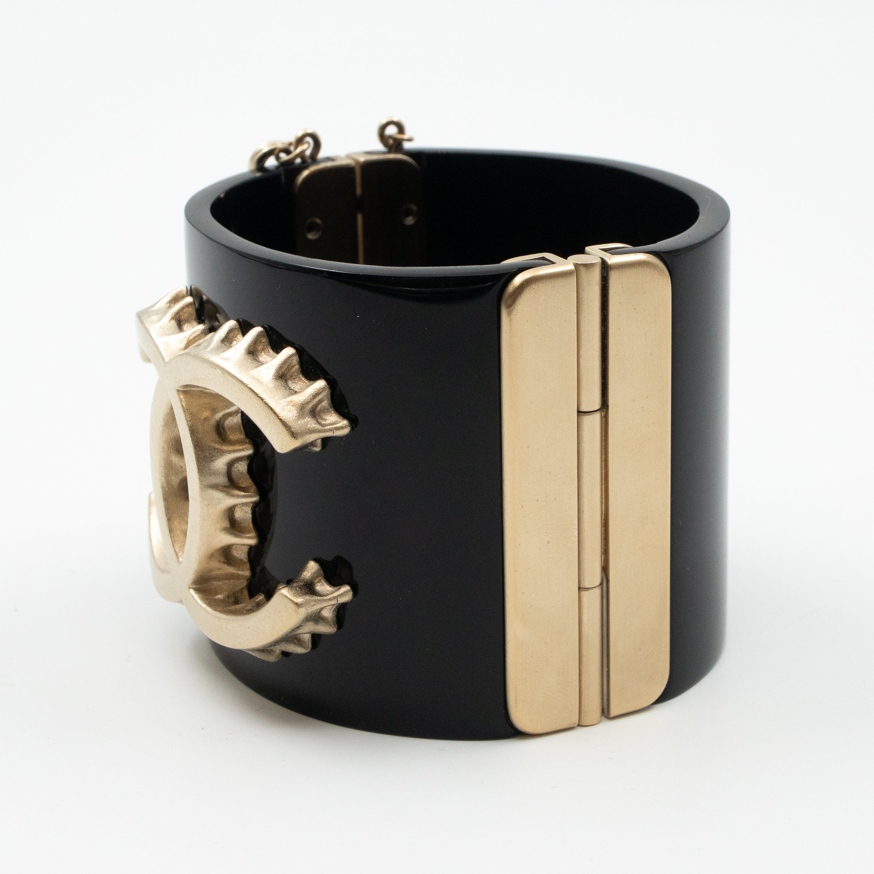 CC Wide Cuff Bracelet Black