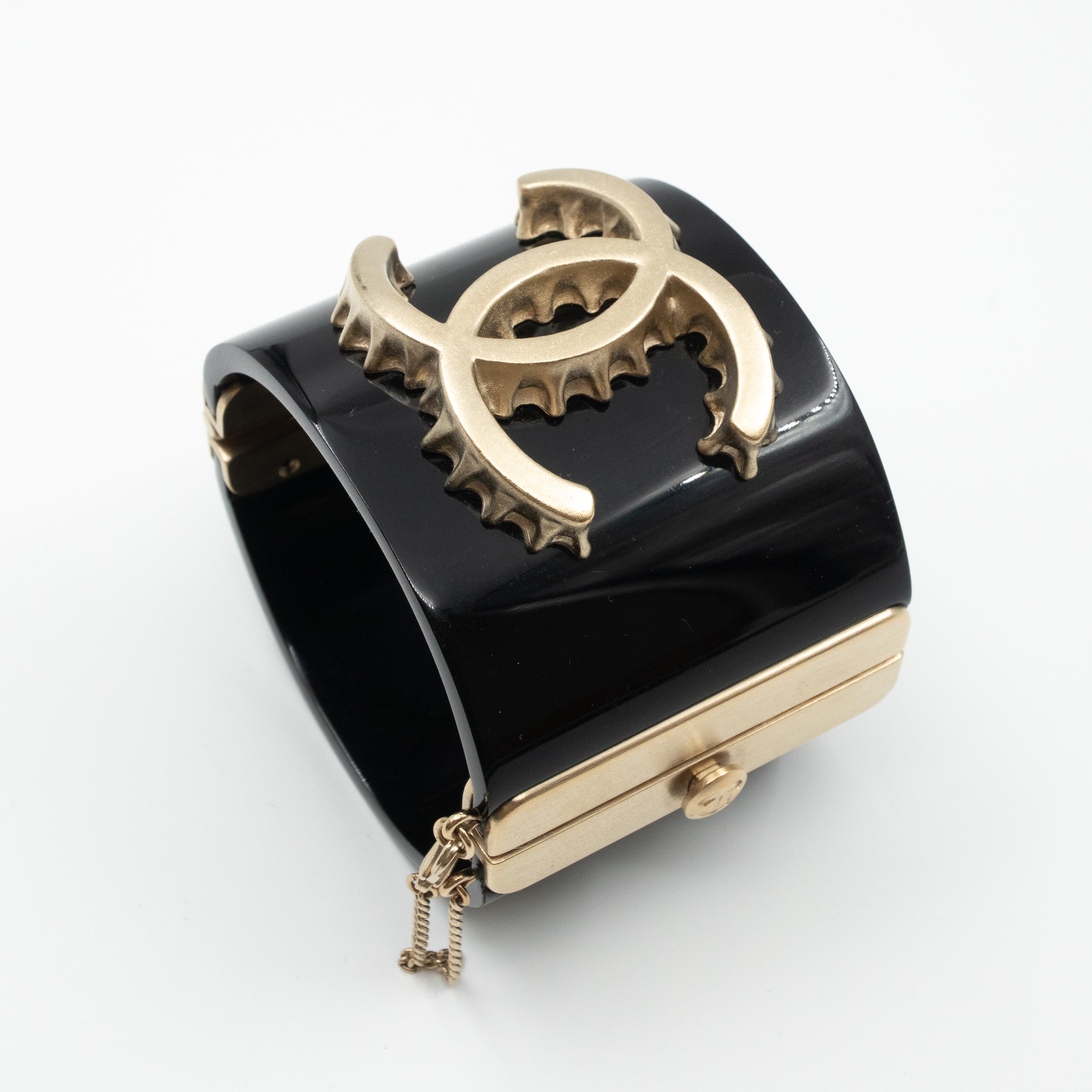 CC Wide Cuff Bracelet Black