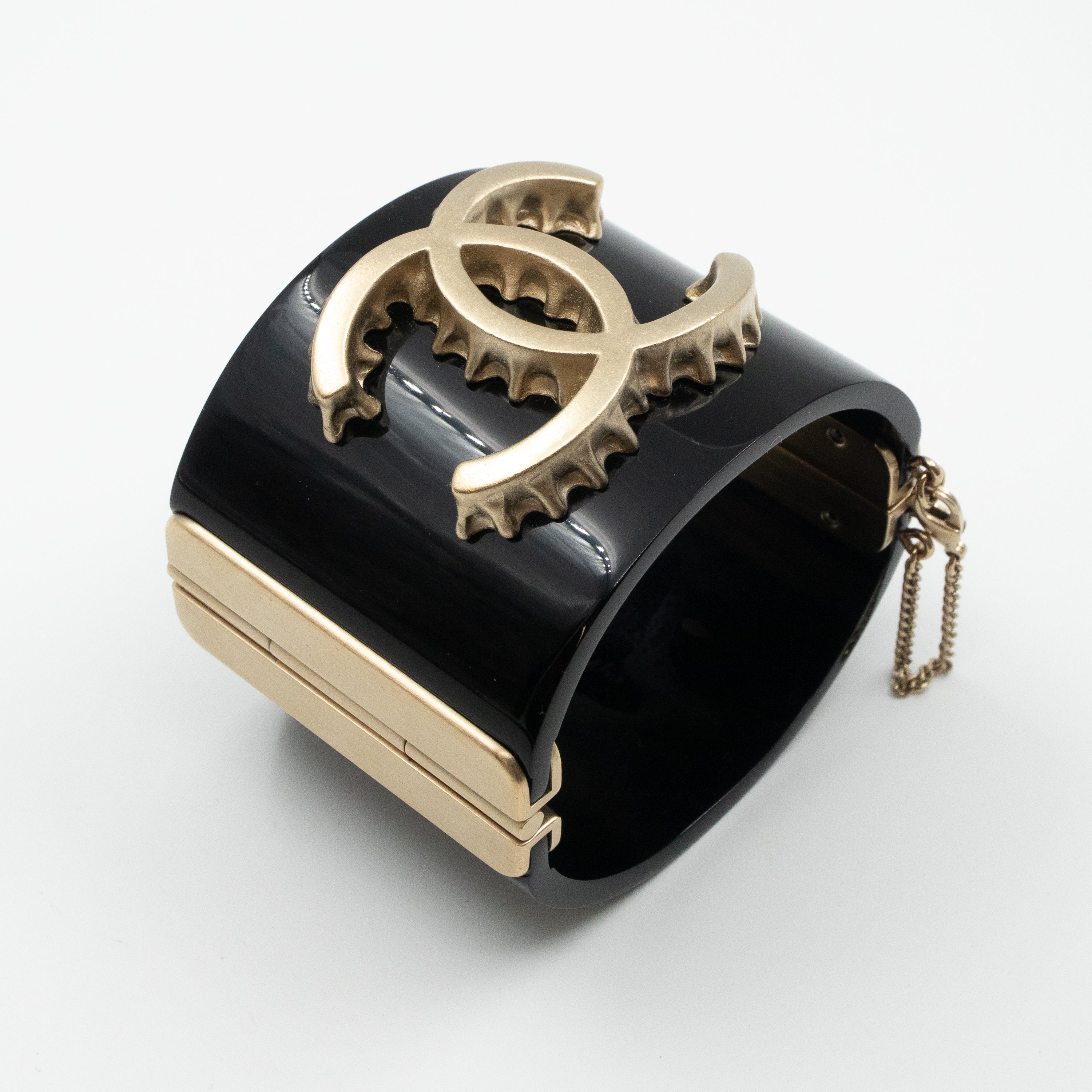 CC Wide Cuff Bracelet Black