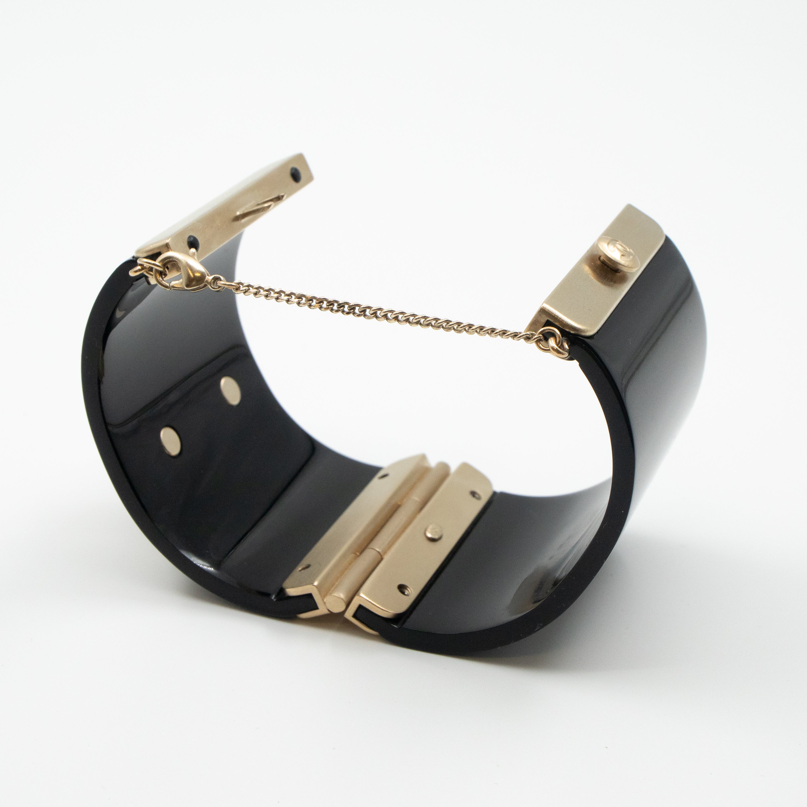 CC Wide Cuff Bracelet Black