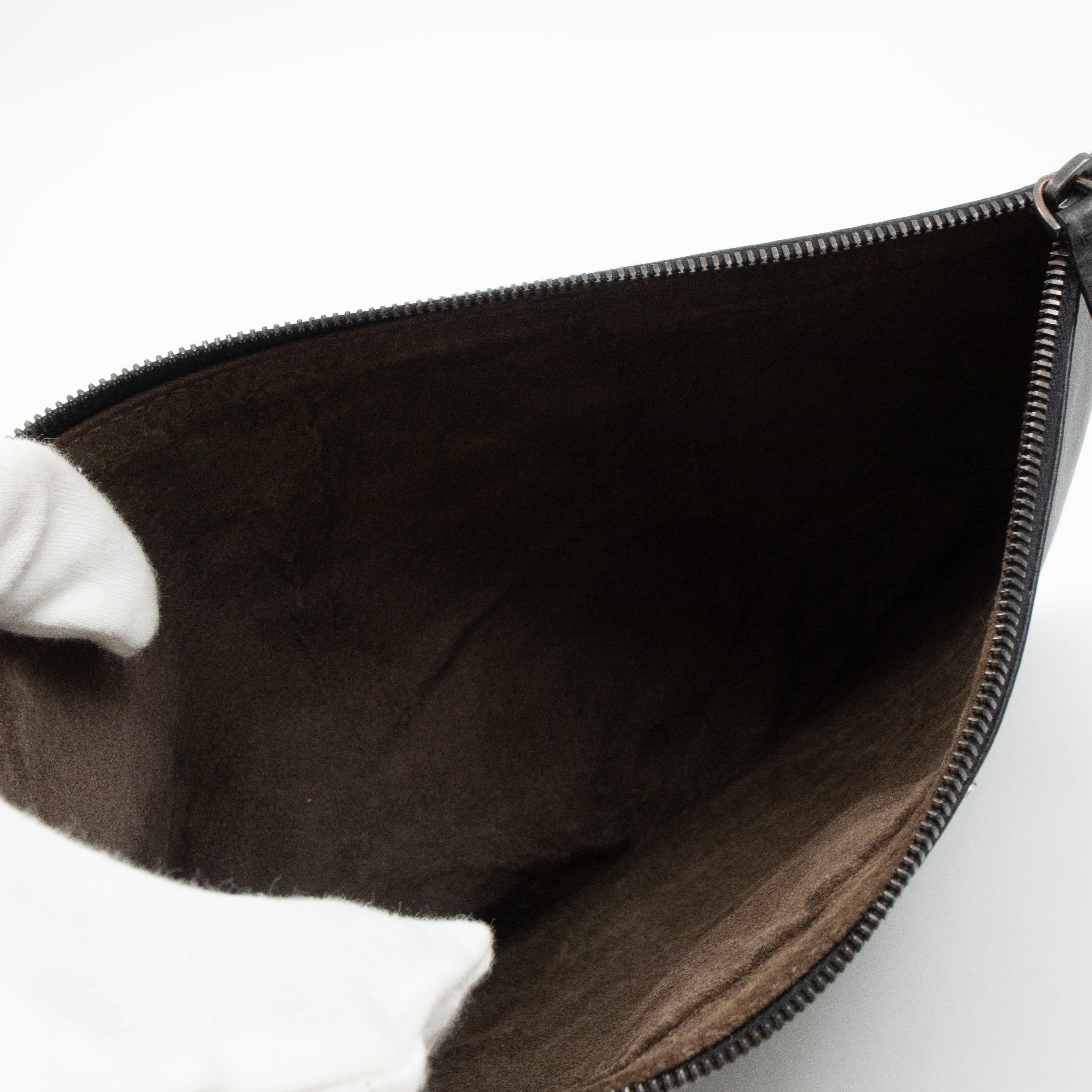 Intrecciato Cabat Tote Large Black Leather