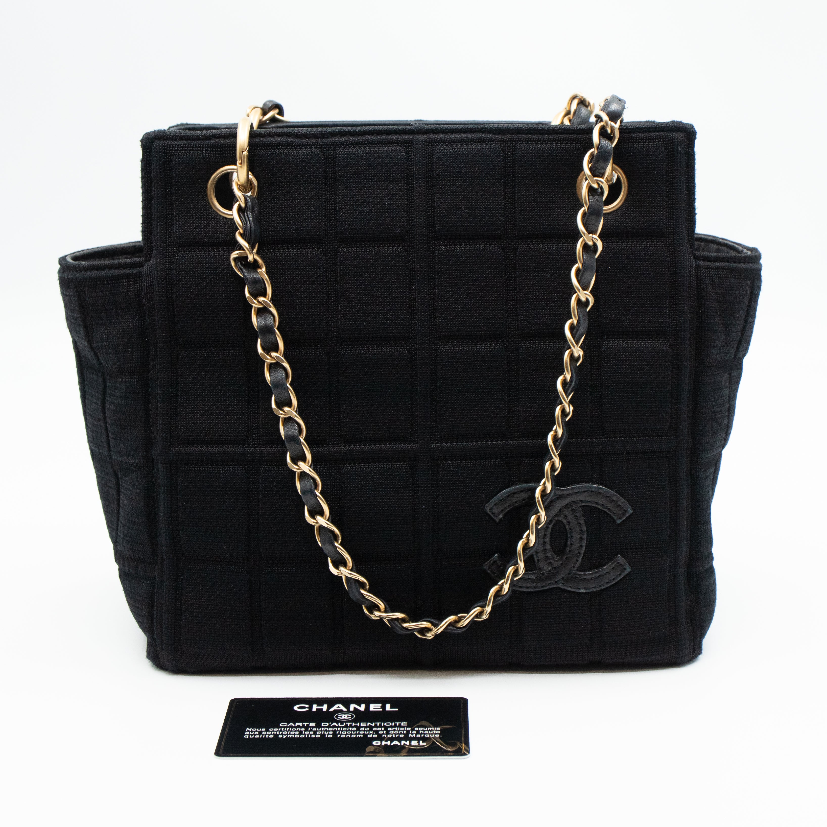 Rise-On Tote Chocolate Bar Black Cotton