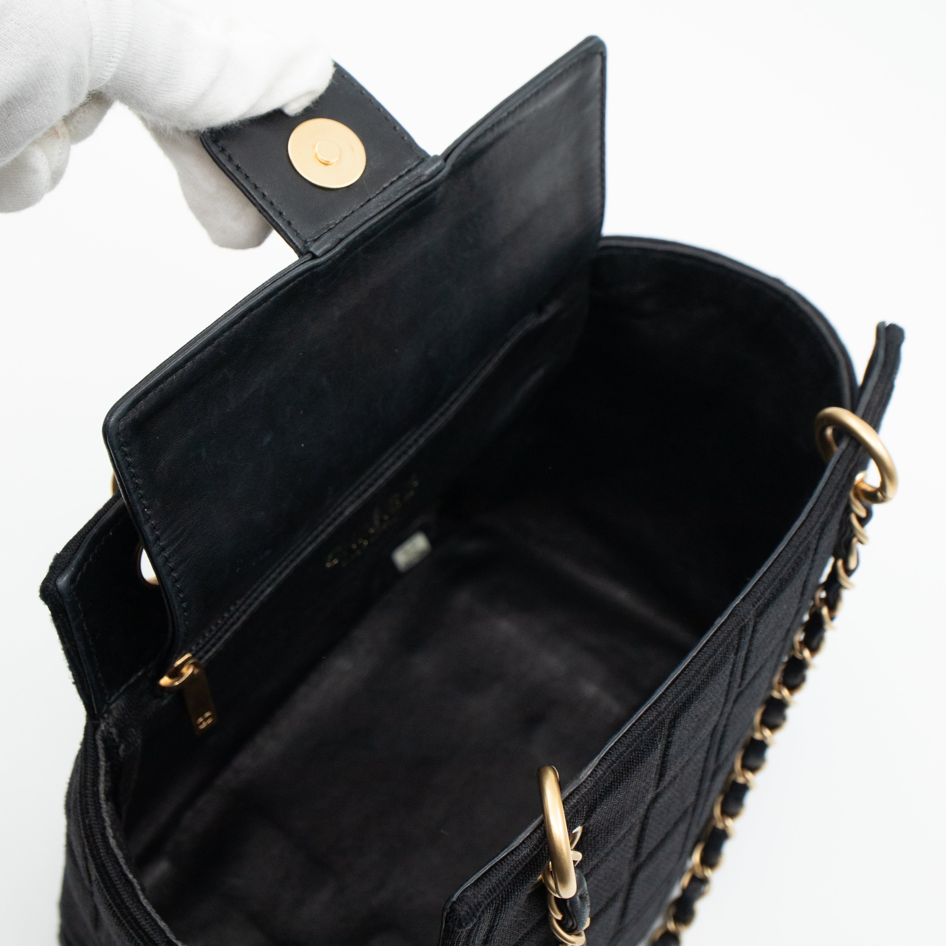 Rise-On Tote Chocolate Bar Black Cotton