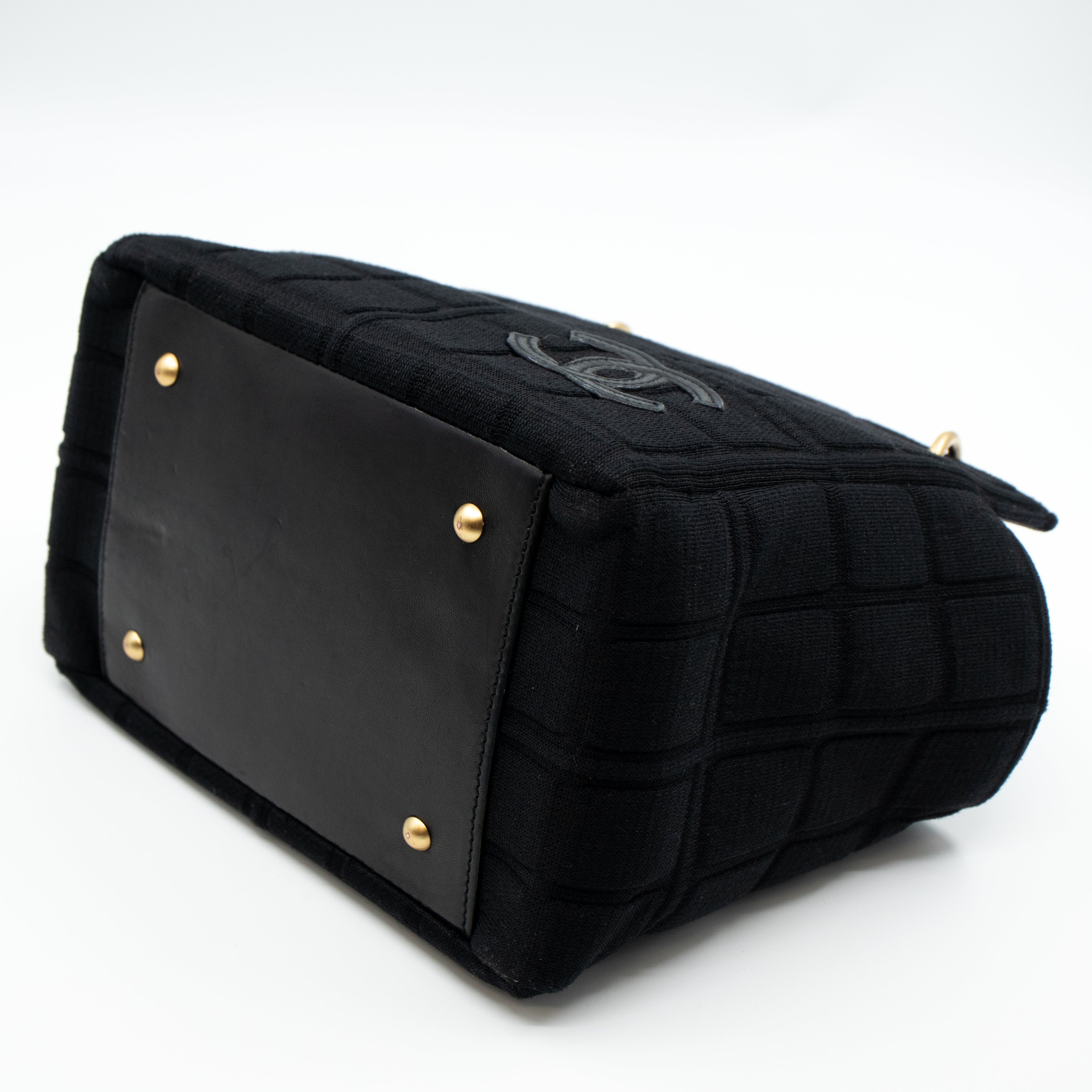 Rise-On Tote Chocolate Bar Black Cotton