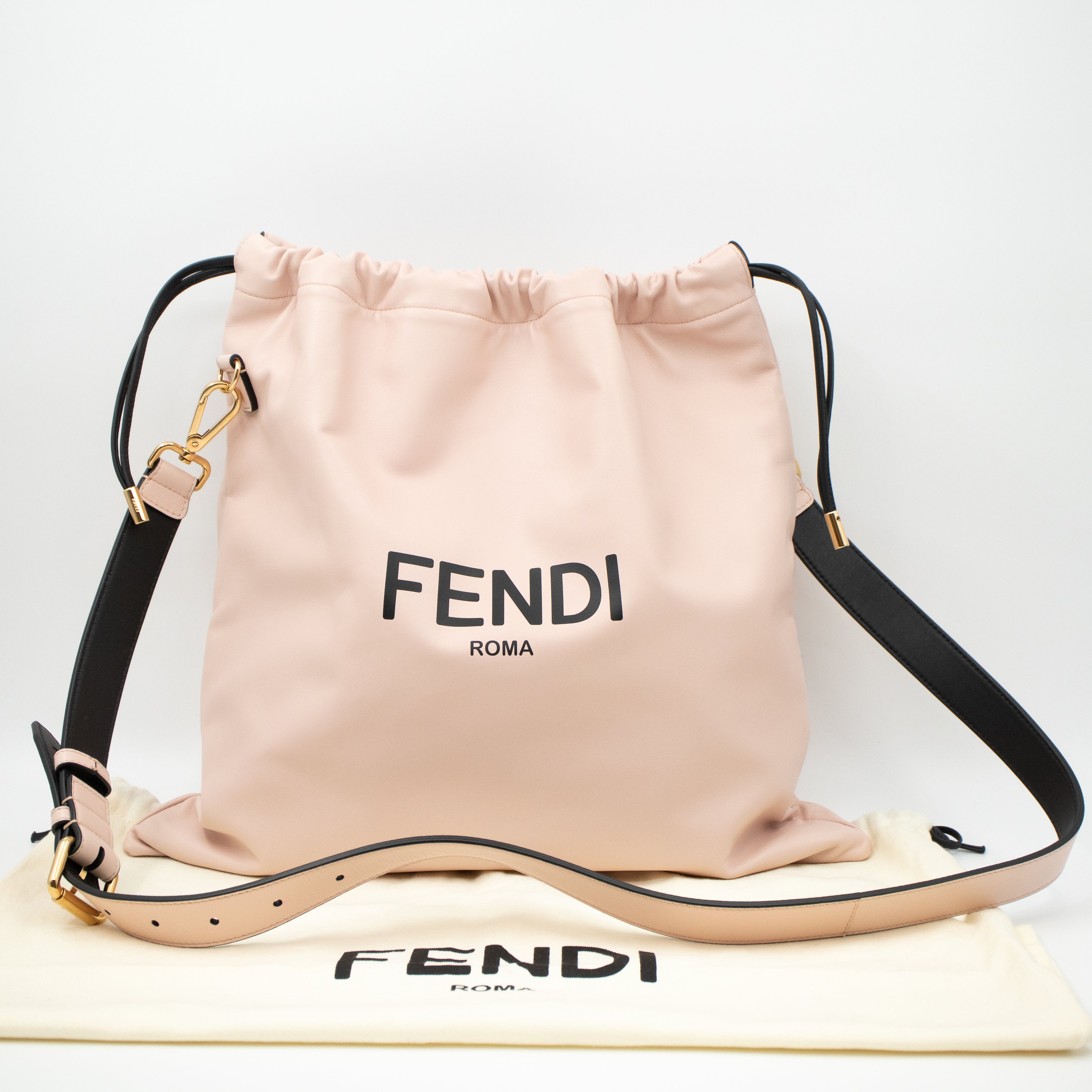 Fendi Pack Pouch Medium Light Pink Leather