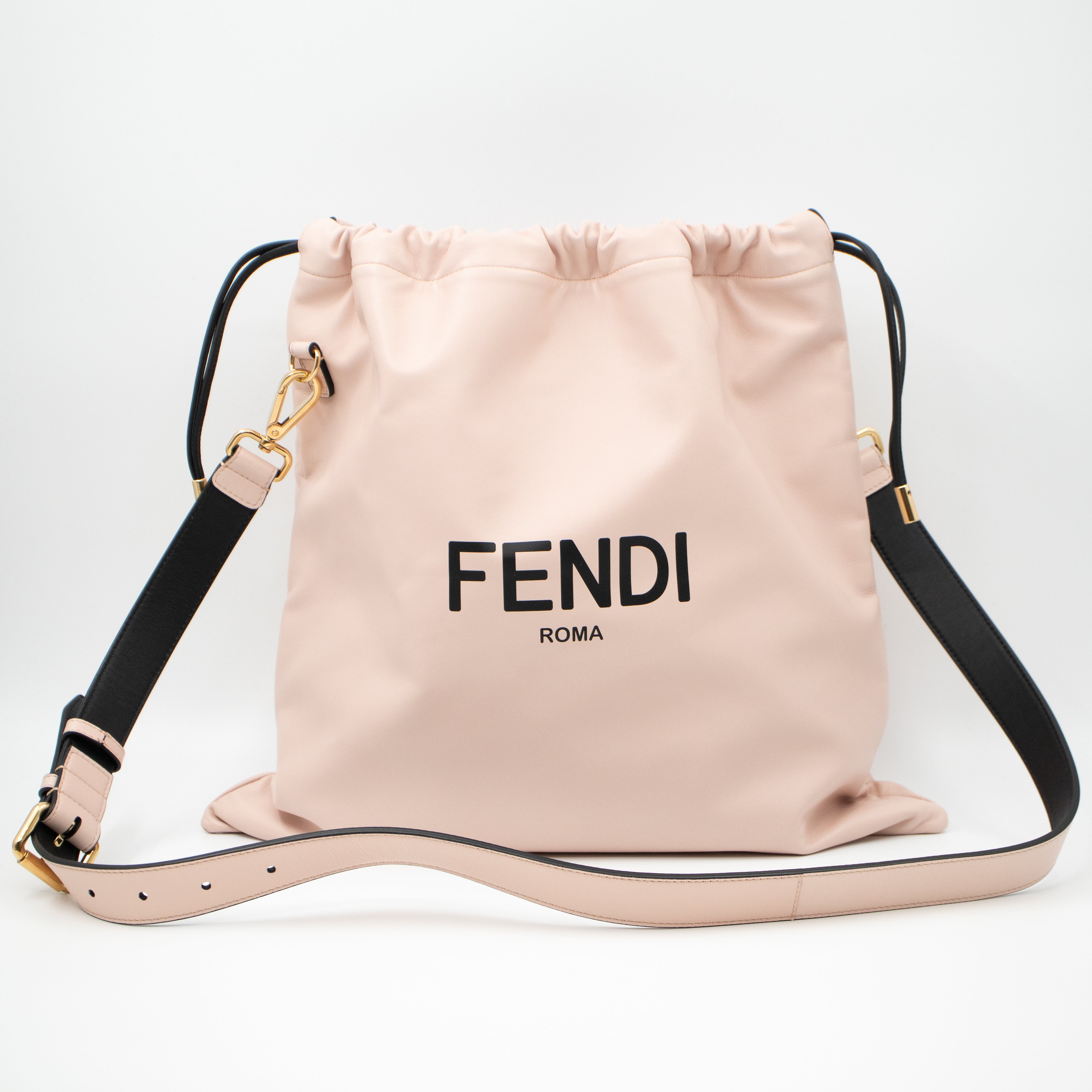 Fendi Pack Pouch Medium Light Pink Leather