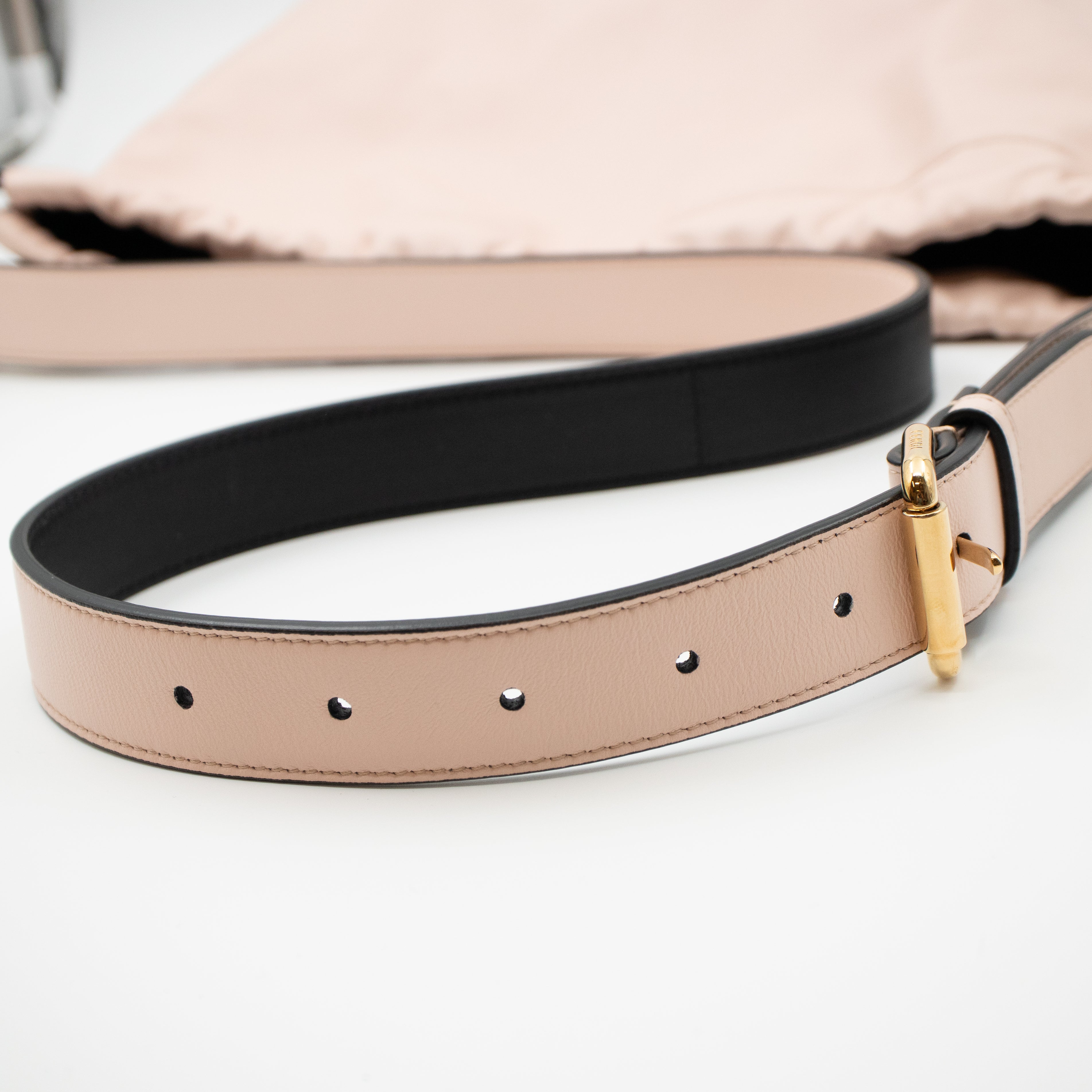 Fendi Pack Pouch Medium Light Pink Leather