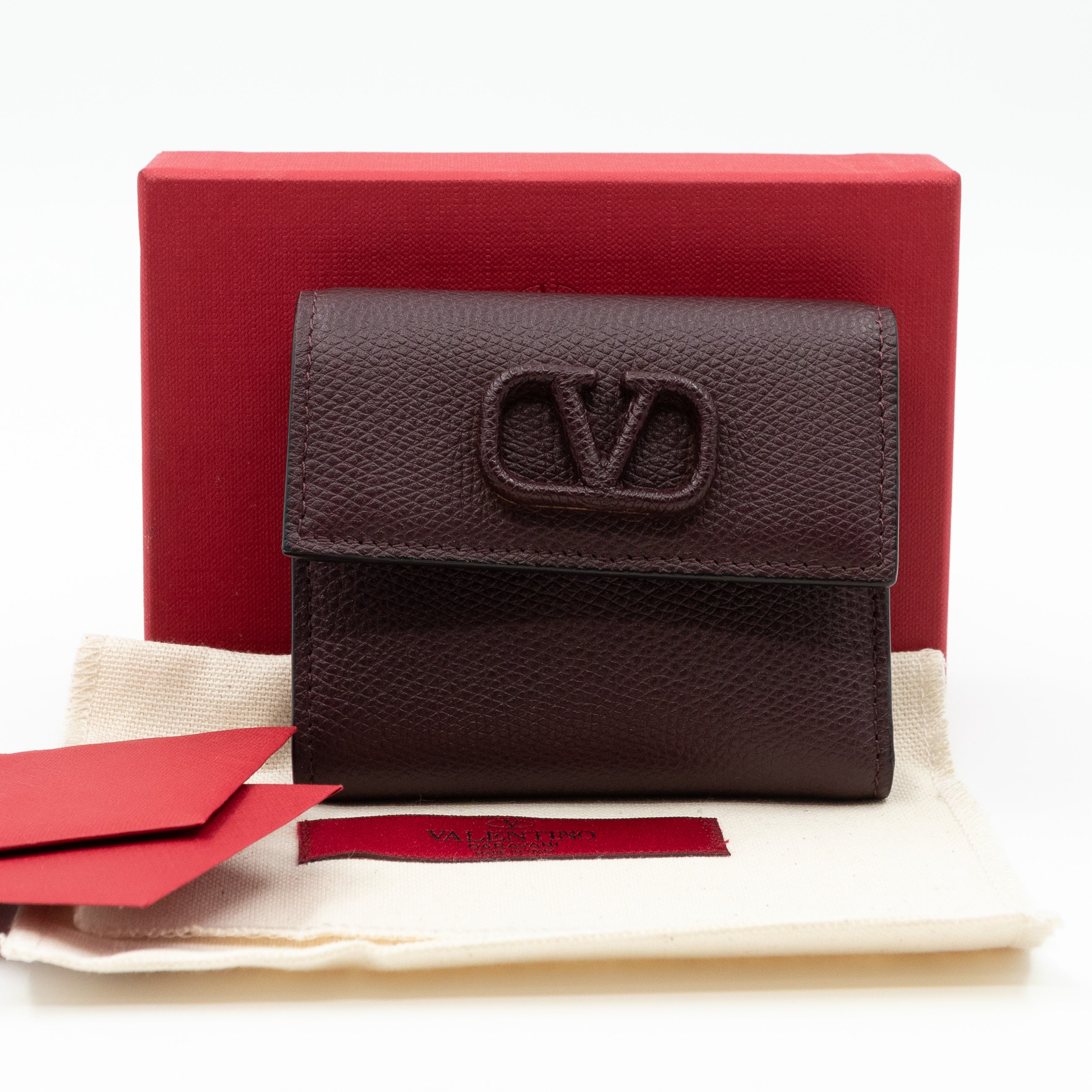 Small VSLING Wallet Burgundy Leather