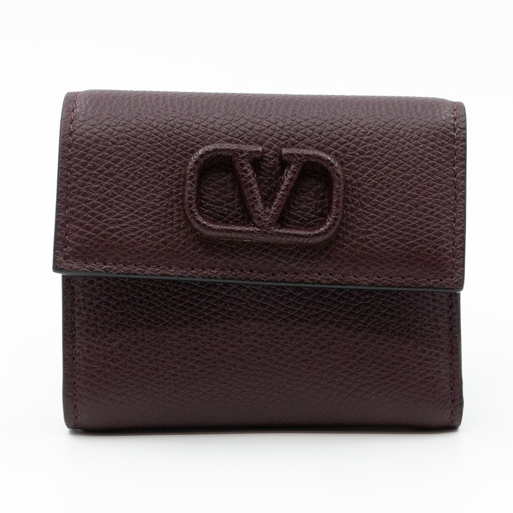 Small VSLING Wallet Burgundy Leather