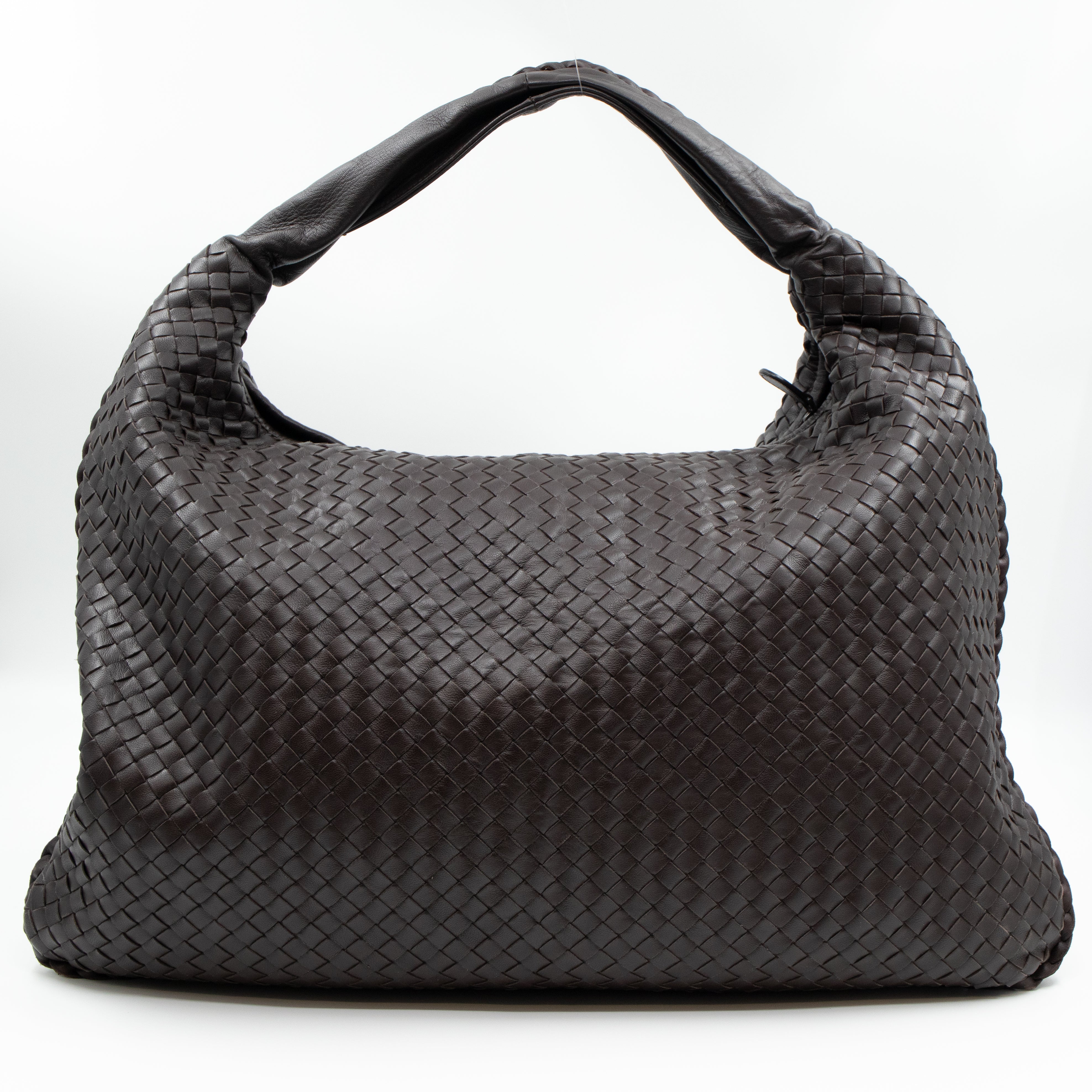 Intrecciato Veneta Hobo Bag Brown