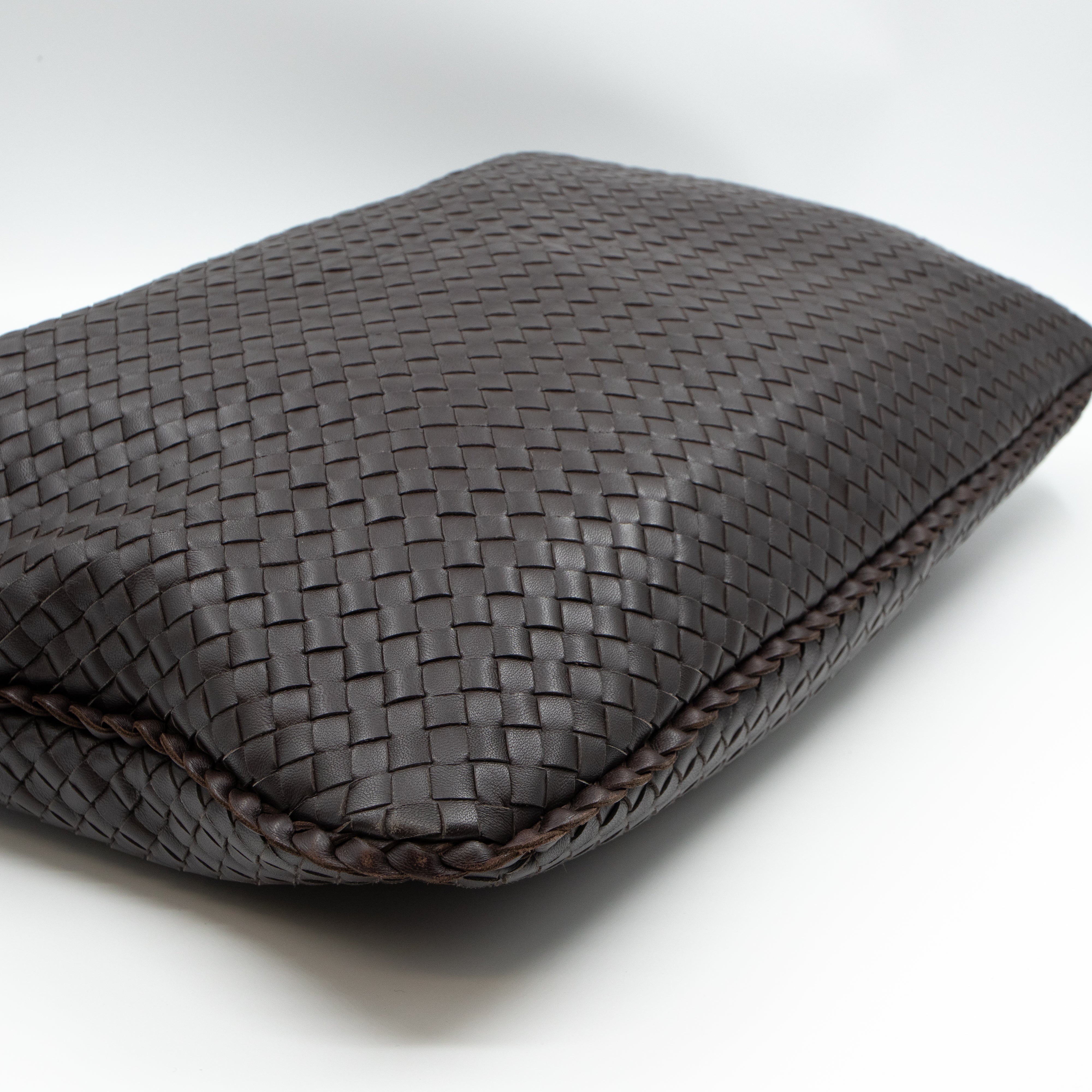 Intrecciato Veneta Hobo Bag Brown