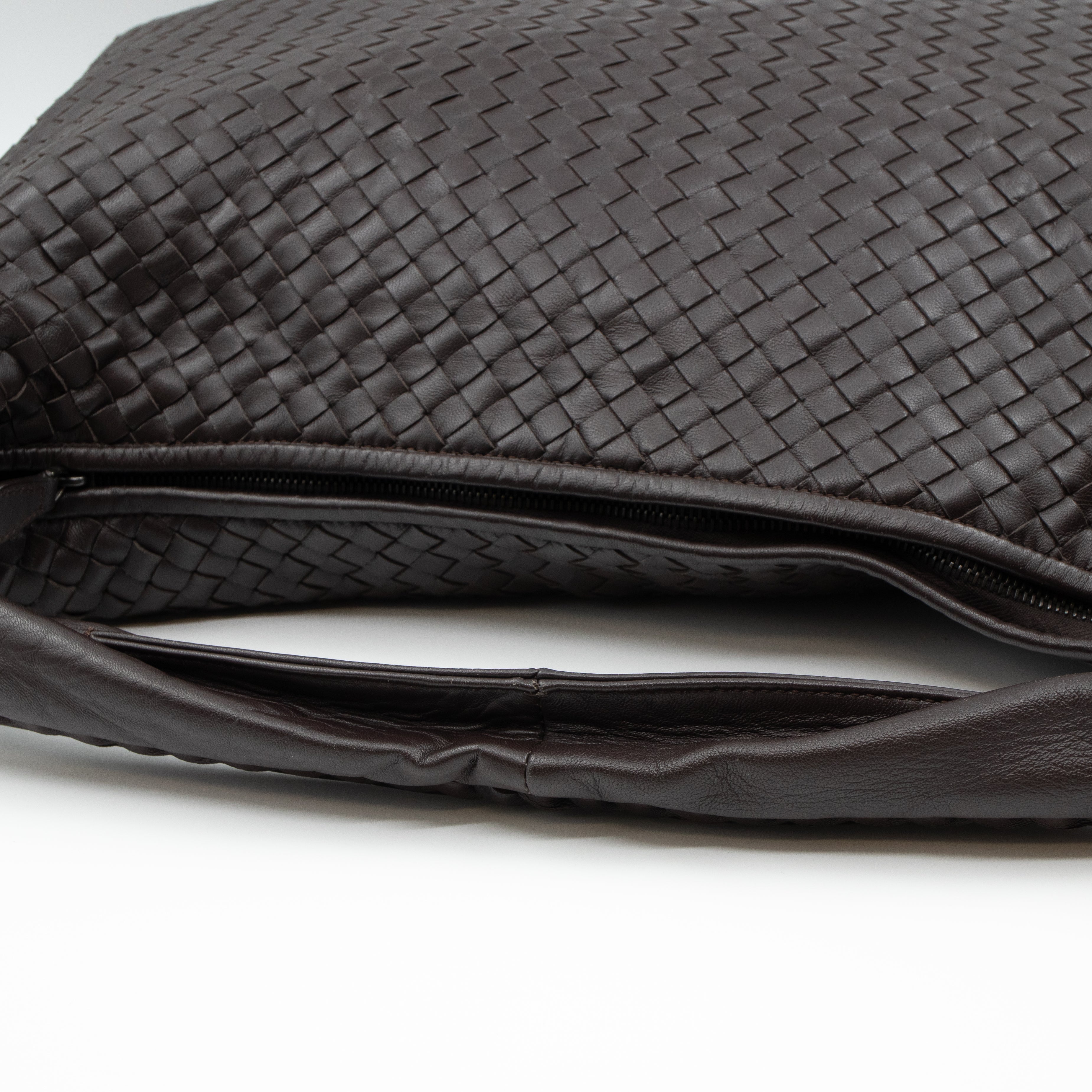 Intrecciato Veneta Hobo Bag Brown