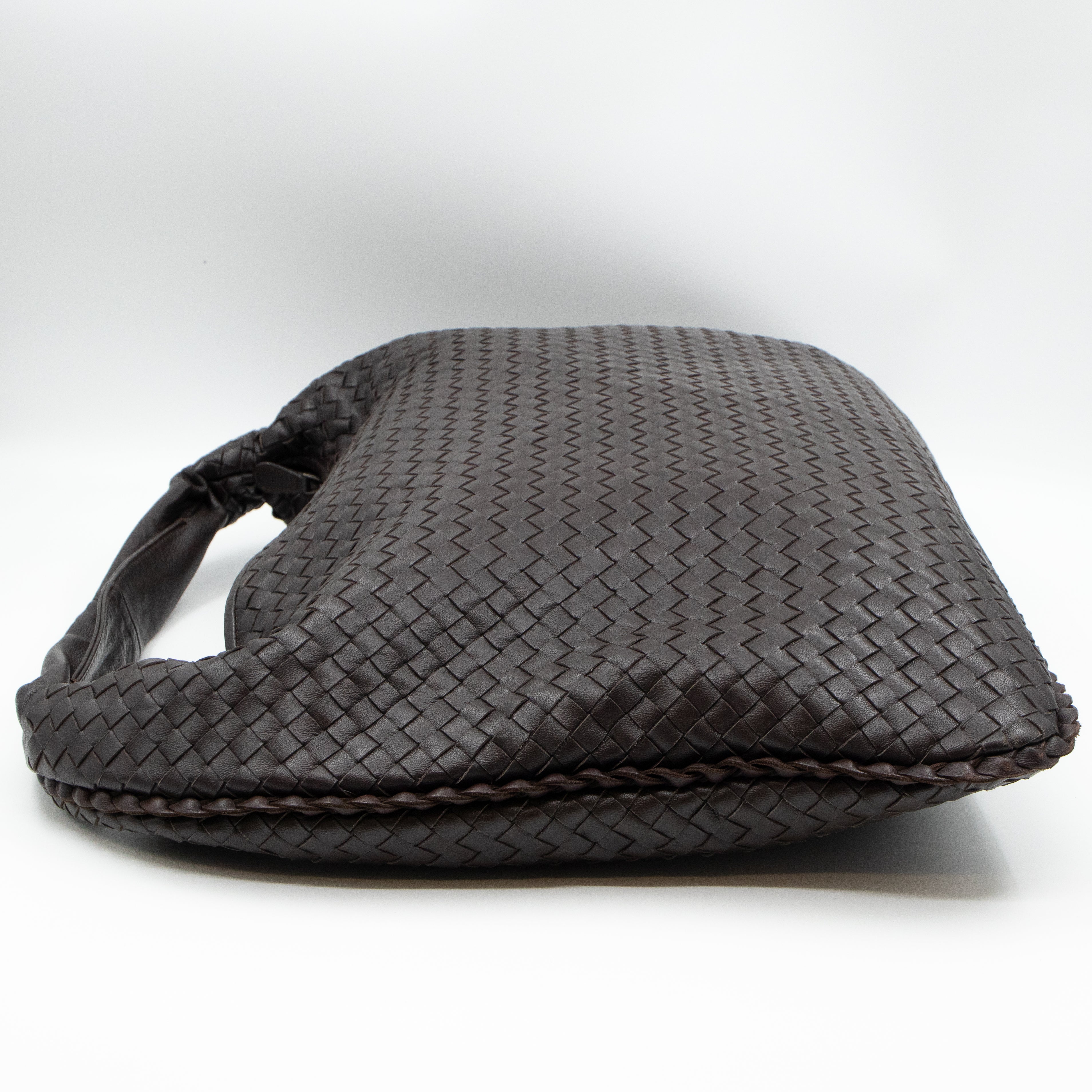 Intrecciato Veneta Hobo Bag Brown