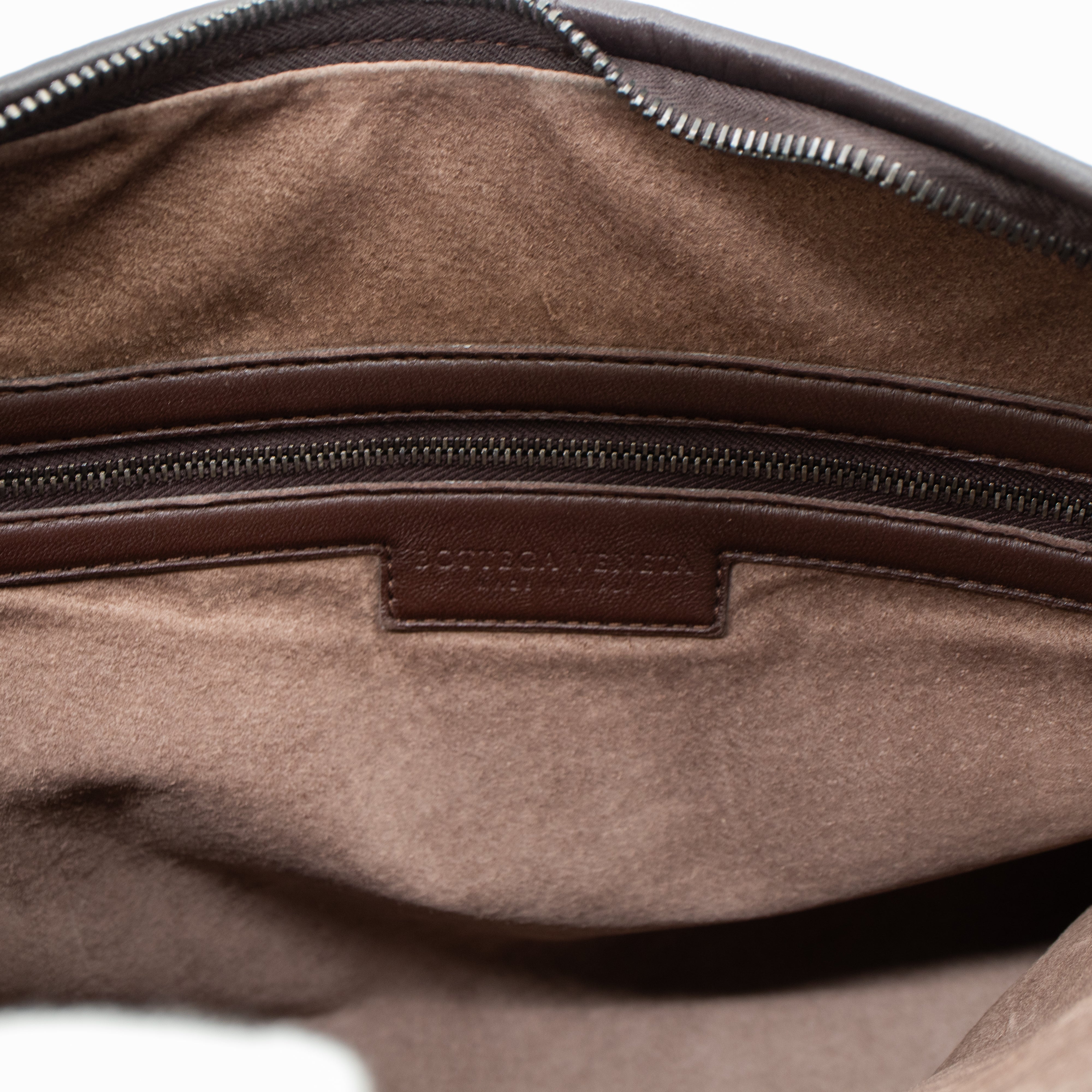 Intrecciato Veneta Hobo Bag Brown